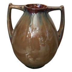 20th Century French Sandstone Signed Vase, 1940s