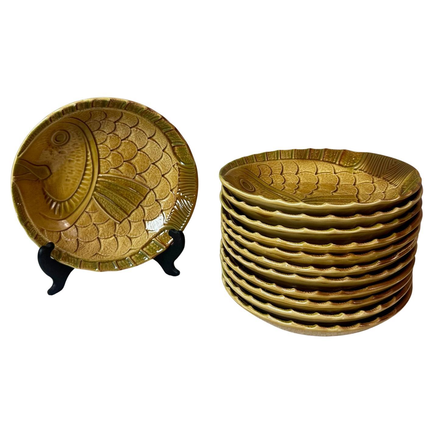 Juego de 12 Platos Sarreguemines Franceses S. XX, Años 50