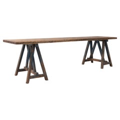 20th Century French Sawhorse Table