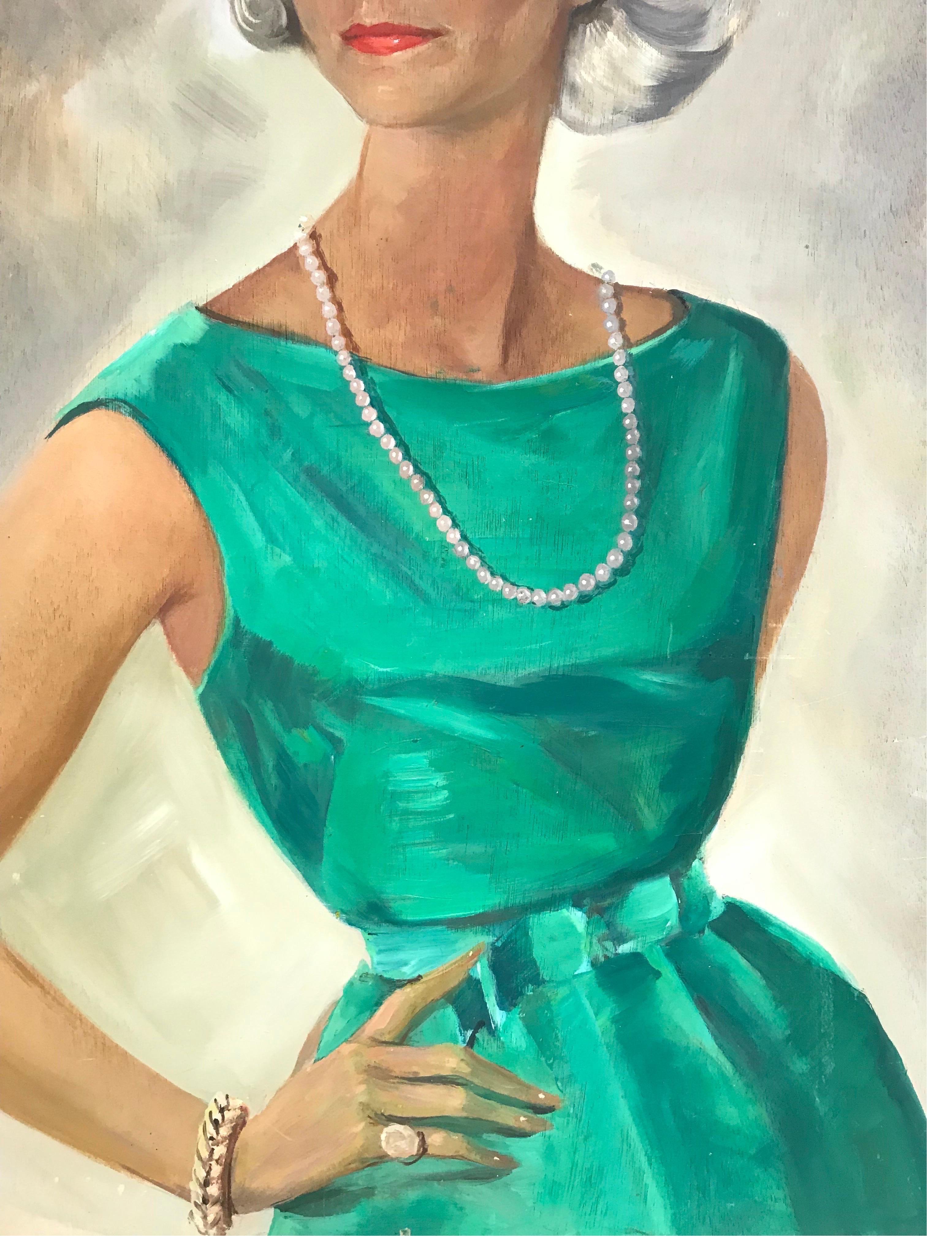 portrait in green