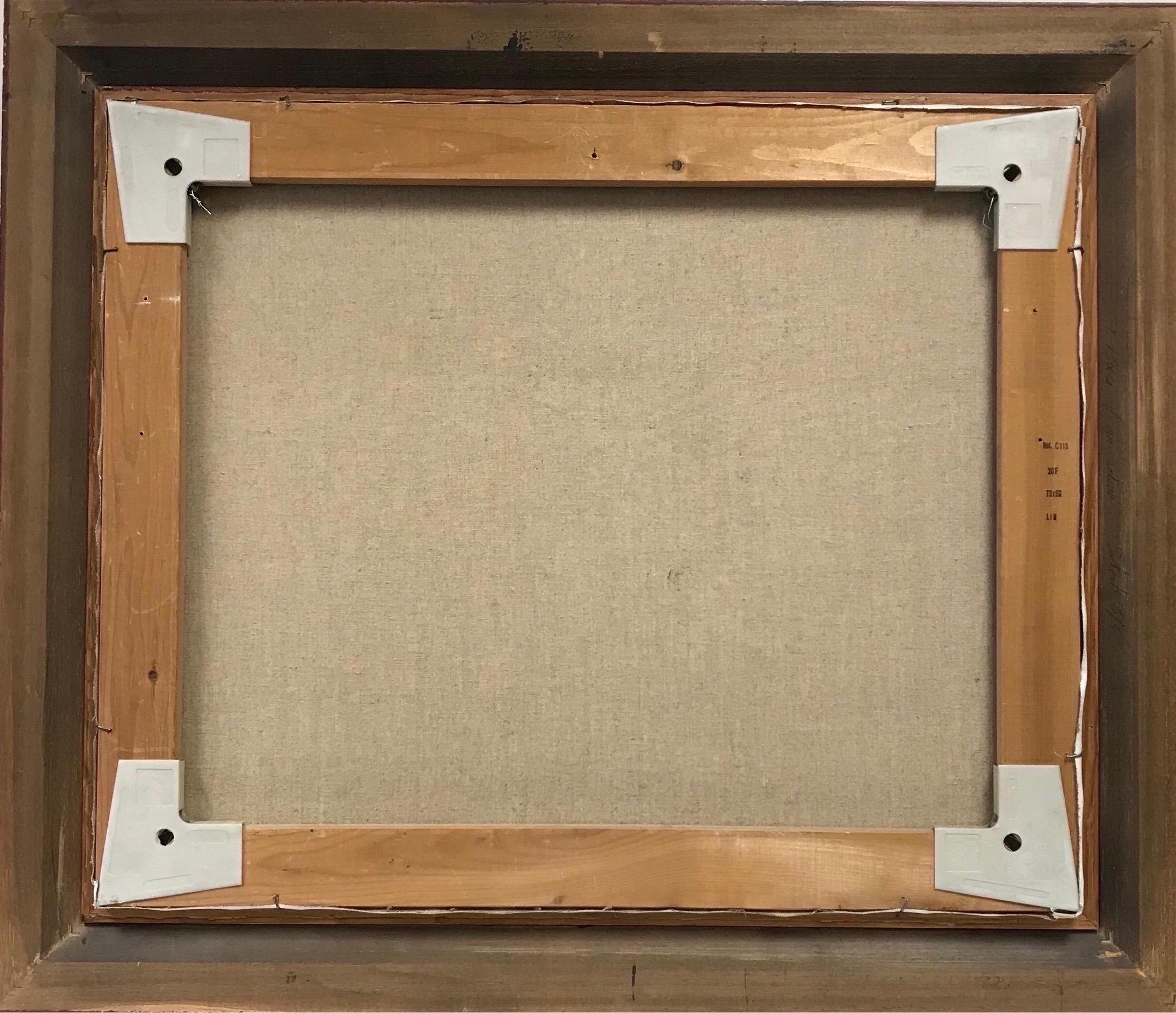 Impressionante e grande quadro astratto francese del 20° secolo firmato  - Rosso e nero in vendita 4