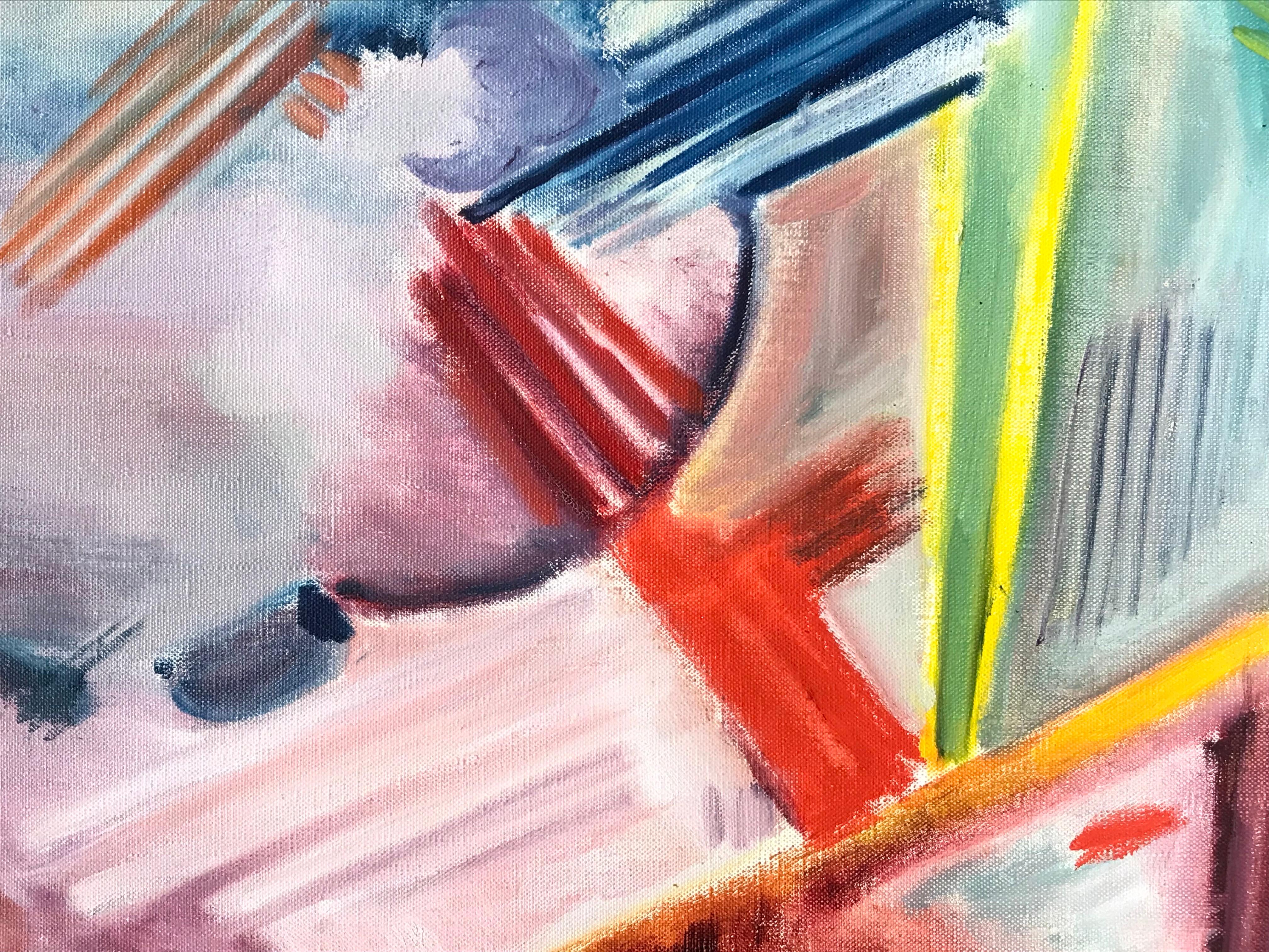 Künstler/Schule: Französische Schule, zweite Hälfte des 20. Jahrhunderts

Titel: abstrakte Komposition

Medium: Öl auf Leinwand, ungerahmt 

Leinwand: 28,75 x 21 Zoll

Provenienz: Privatsammlung, Frankreich

Zustand: Das Gemälde ist in einem
