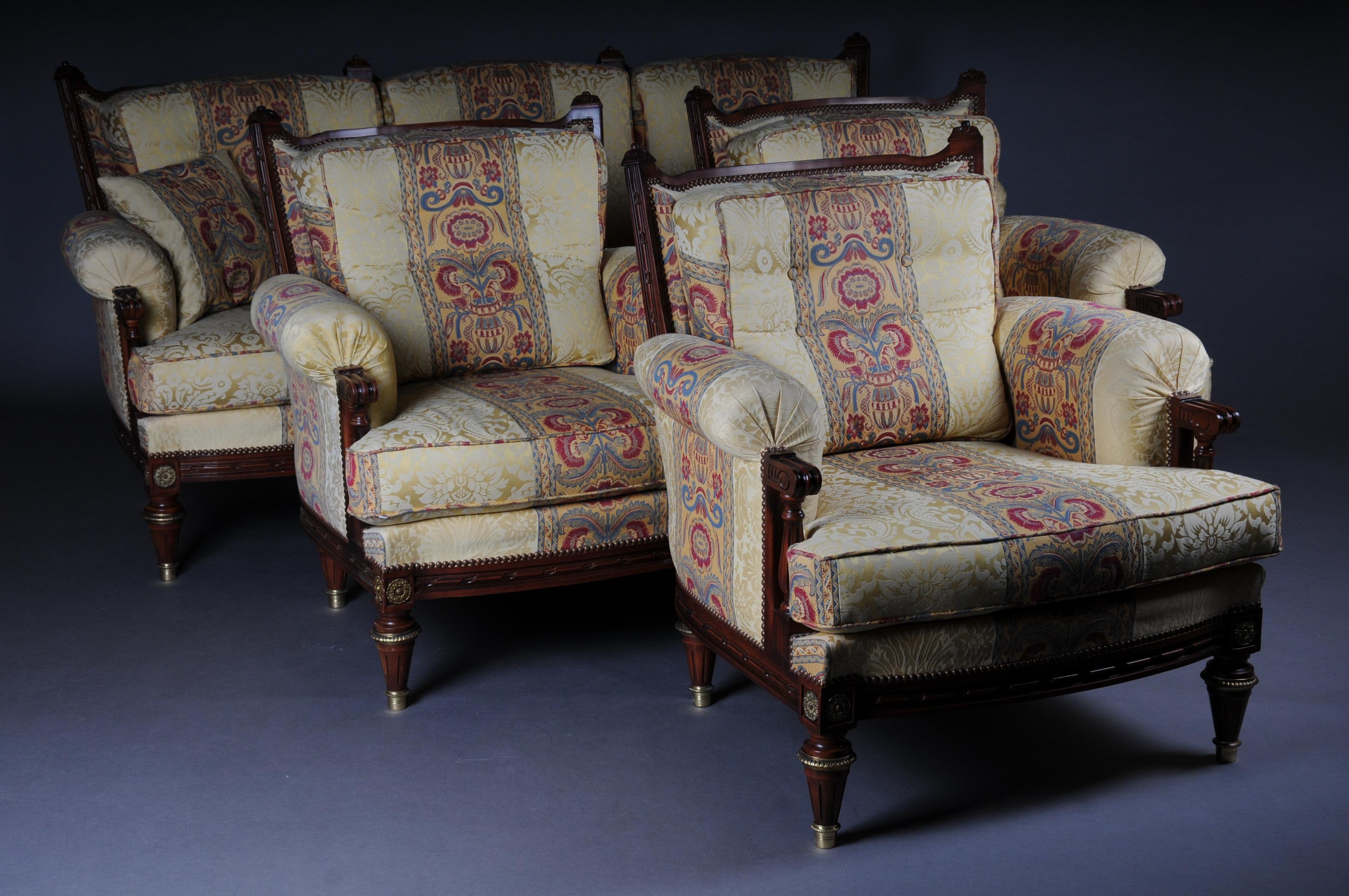 20th Century French Seating Group / Couch Set Louis XVI For Sale 15
