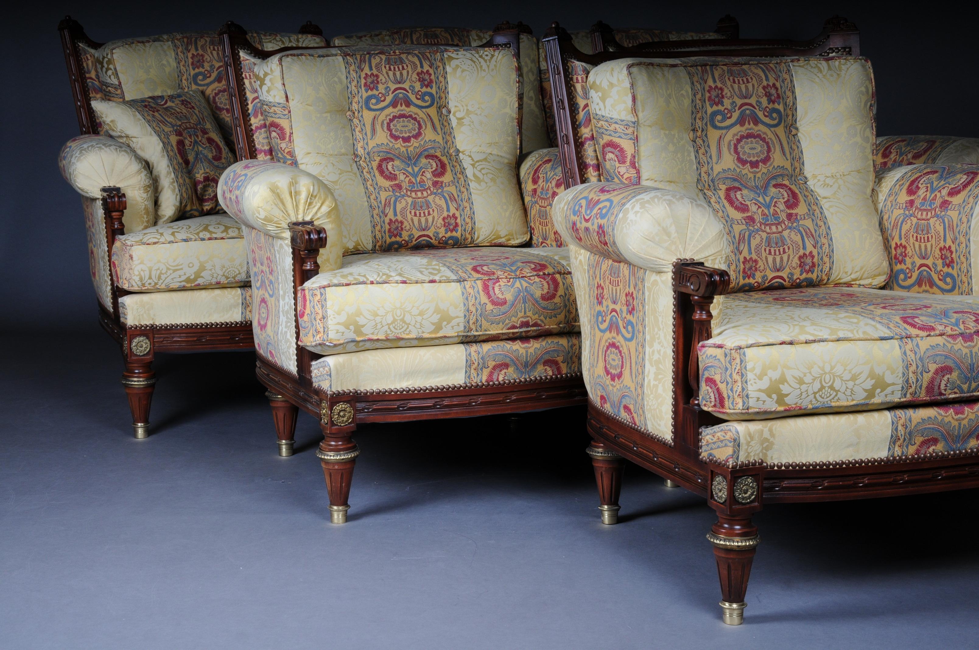 20th Century French Seating Group / Couch Set Louis XVI For Sale 16
