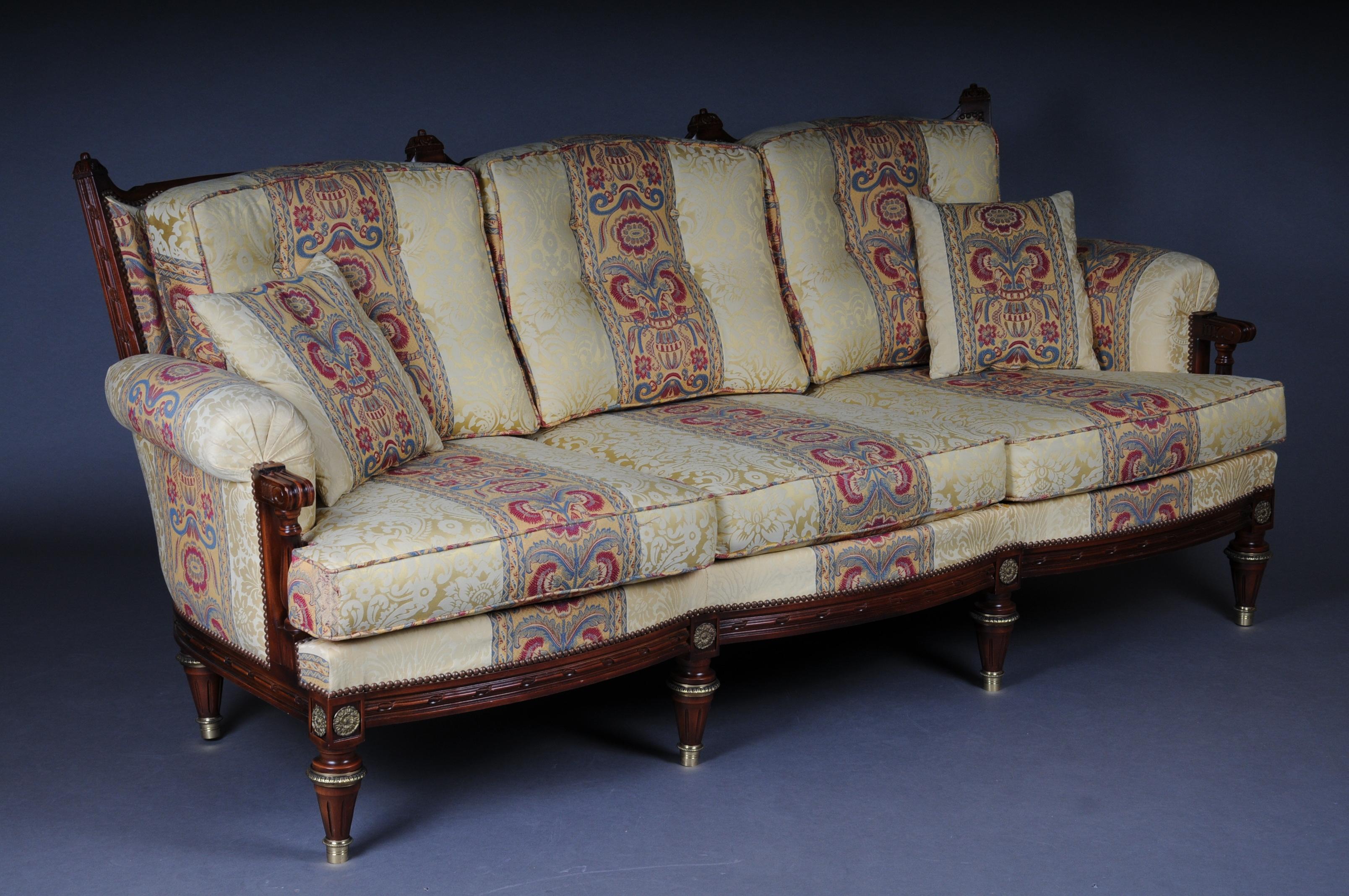 20ième siècle Groupe de sièges / ensemble de coussins français Louis XVI du XXe siècle en vente