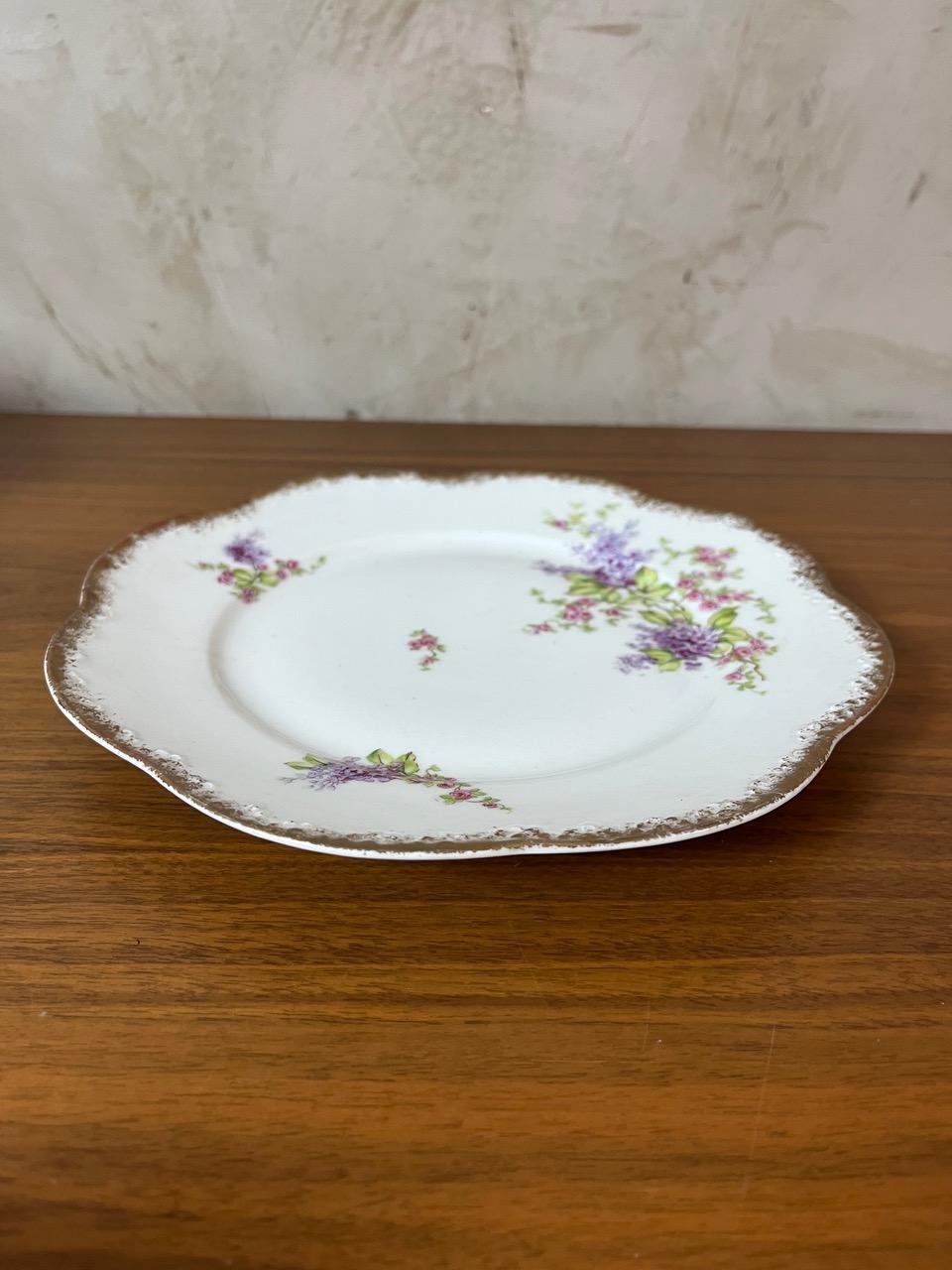 20th century French set of 12 Porcelain Desert Plates, 1900s For Sale 9