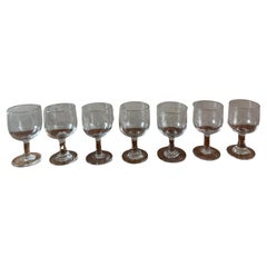 Französisches Set von 7 Weingläsern des 20. Jahrhunderts, 1900er Jahre