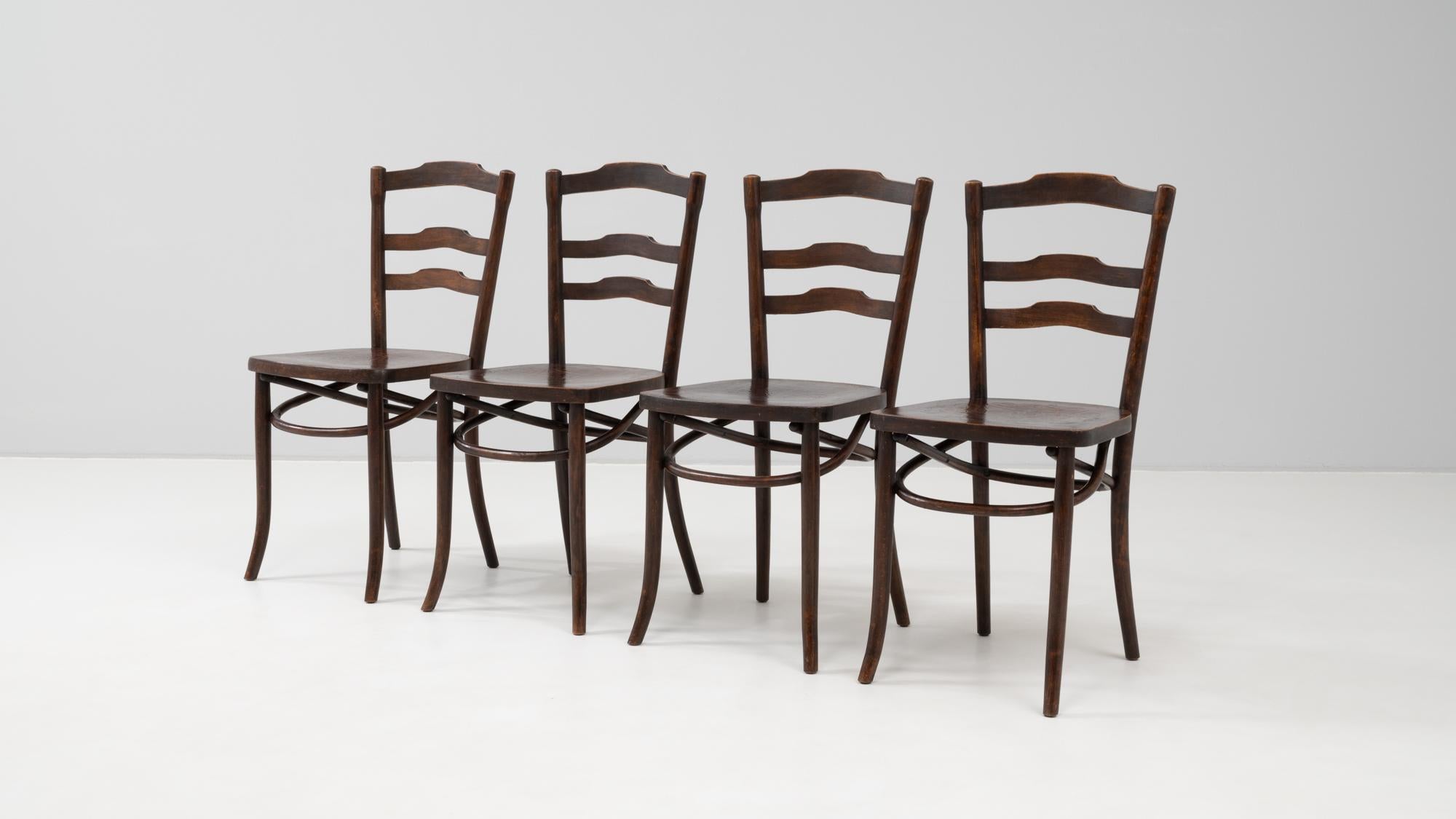 20th Century French Set Of Four Dining Chairs For Sale 7