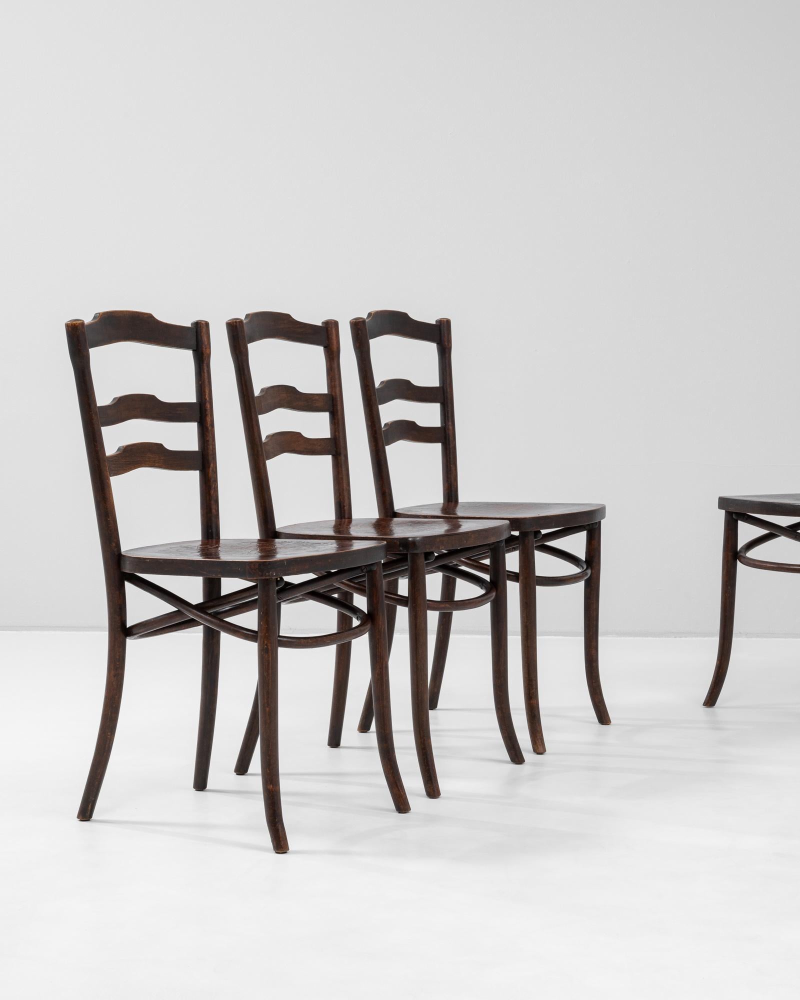 20th Century French Set Of Four Dining Chairs For Sale 5