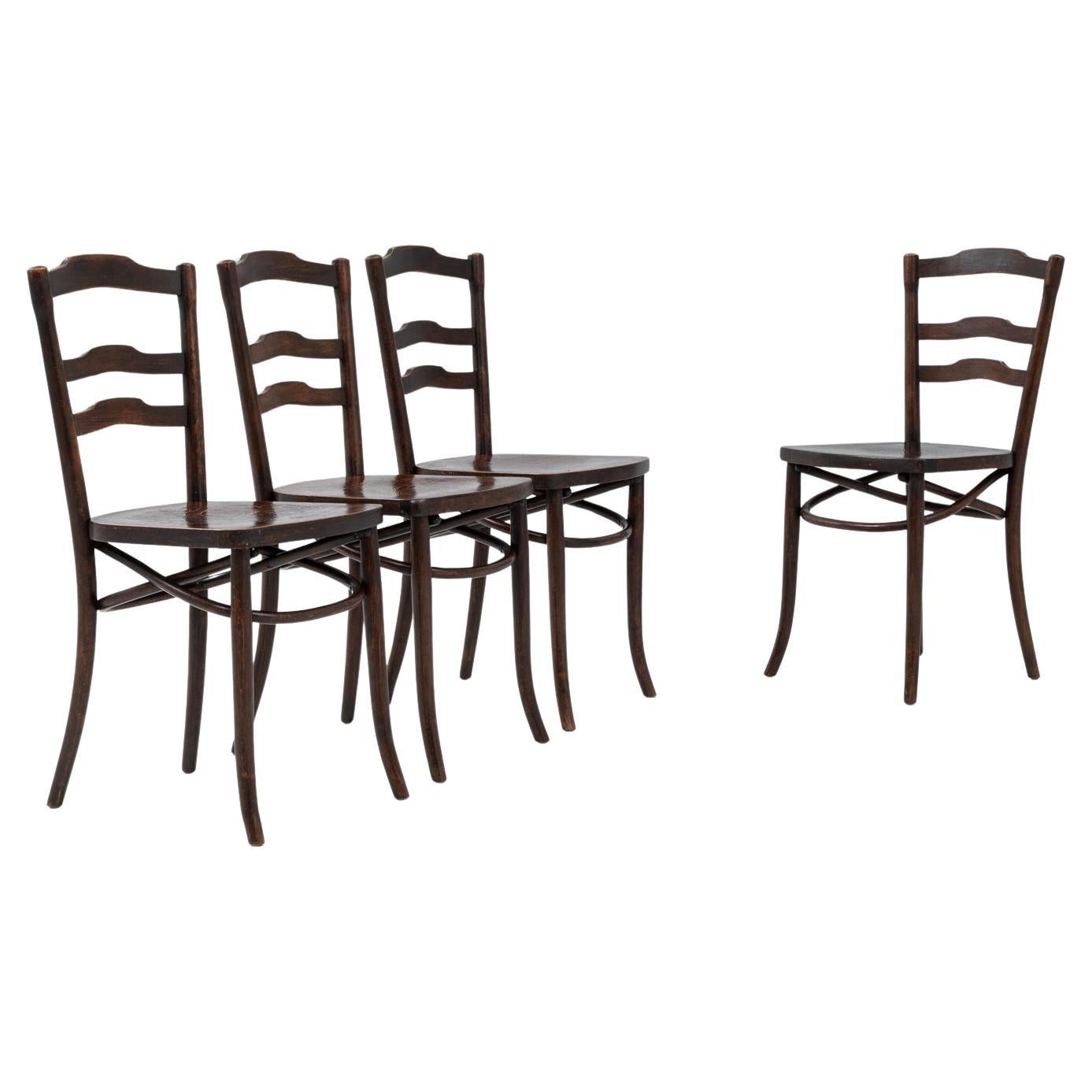 20th Century French Set Of Four Dining Chairs For Sale