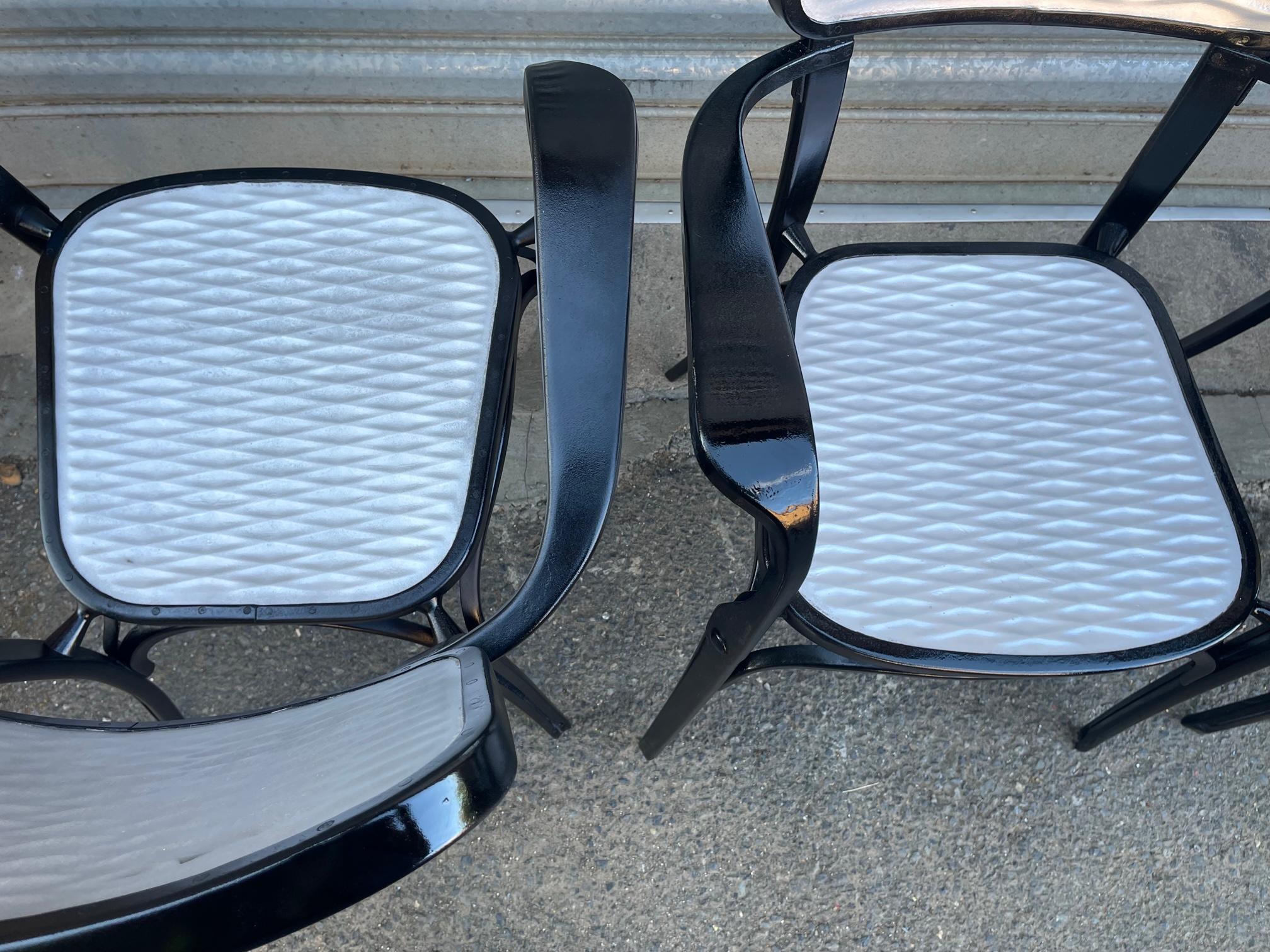 20th Century French Set of Four Gaston Viort Aluminum Chairs, 1950s For Sale 6