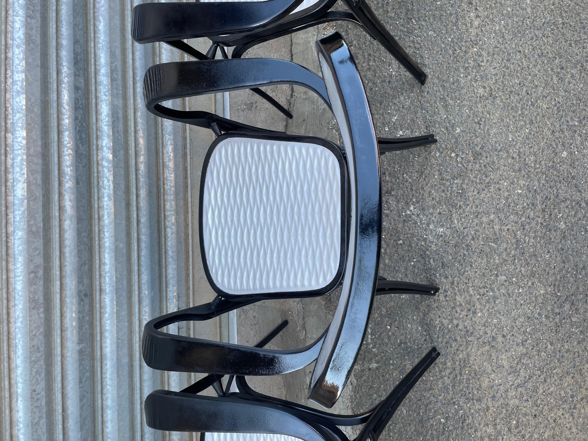 20th Century French Set of Four Gaston Viort Aluminum Chairs, 1950s For Sale 4