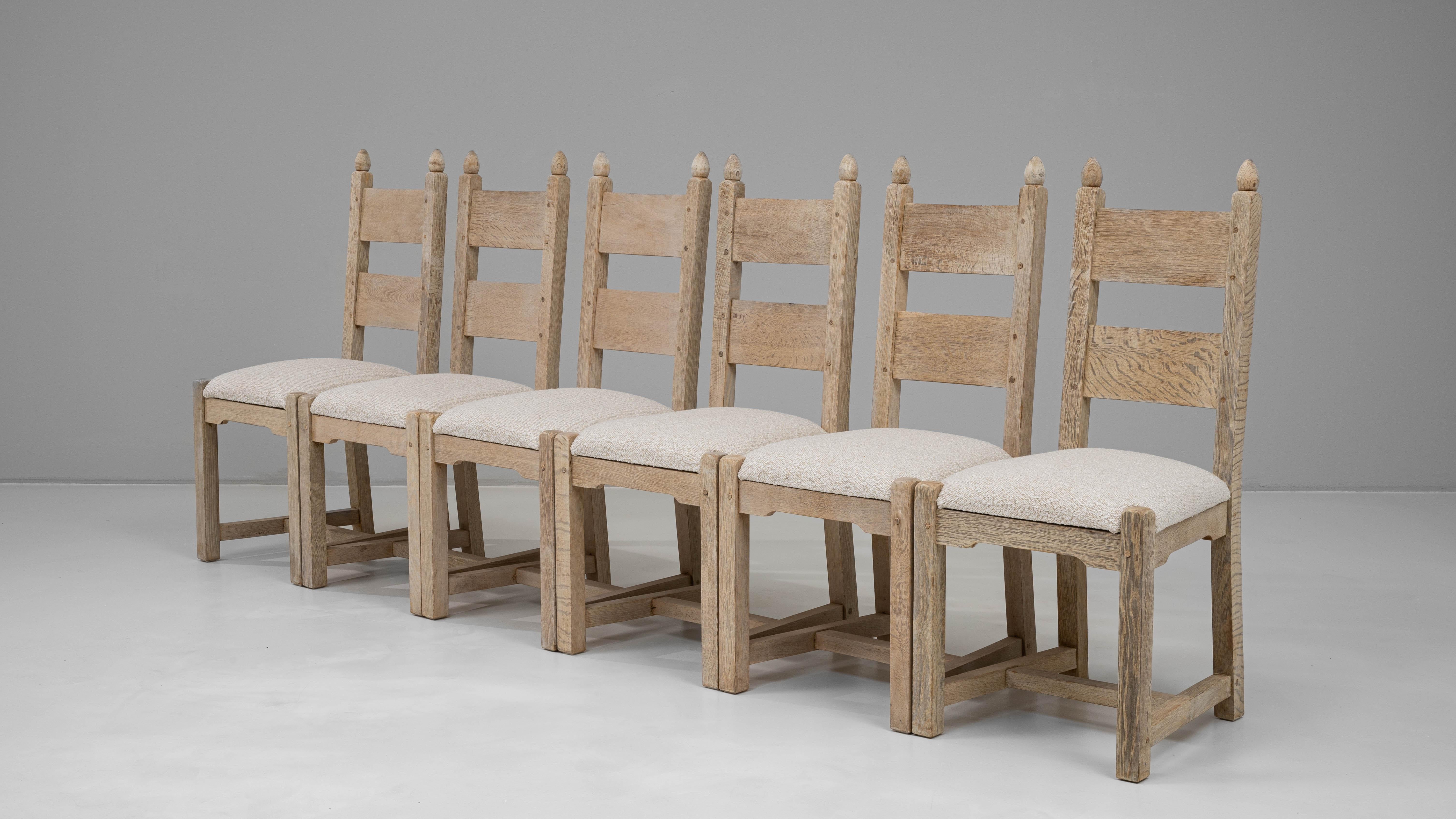 20th Century French Set of Six Ladder-Back Dining Chairs For Sale 10