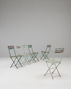 20th Century French Set of Six Metal Garden Chairs