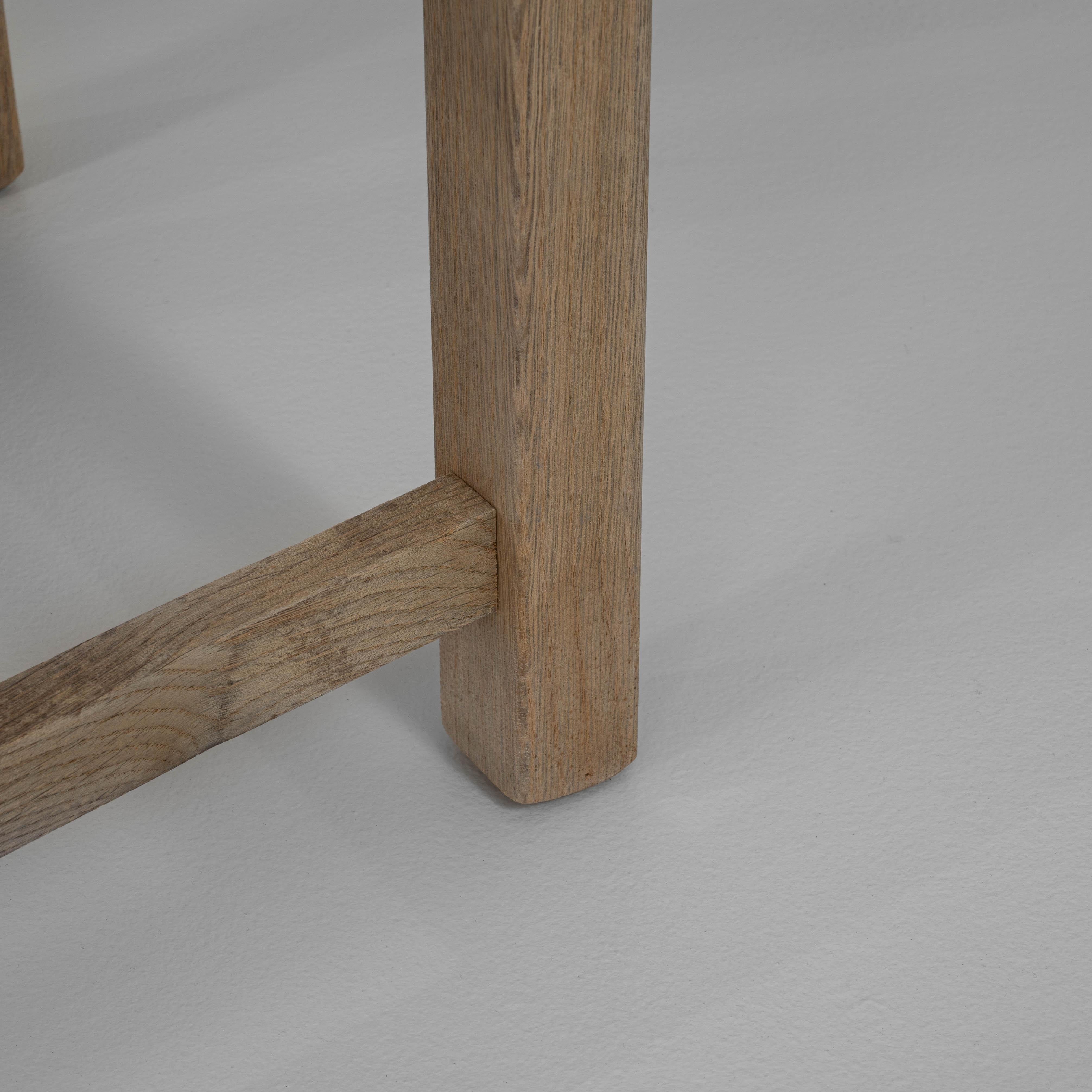 20th Century French Set Of Six Oak Dining Chairs en venta 4