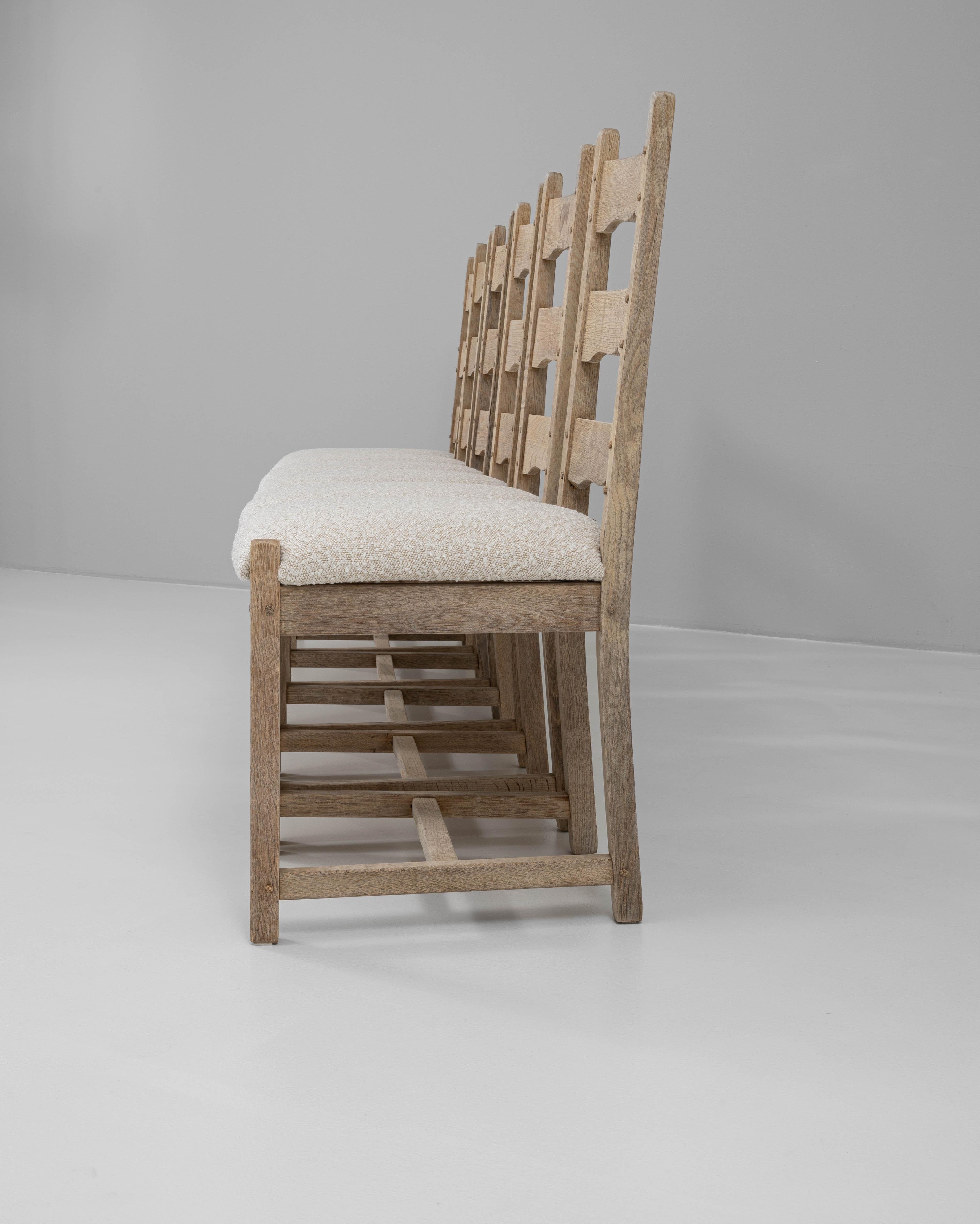 20th Century French Set Of Six Oak Dining Chairs en venta 8