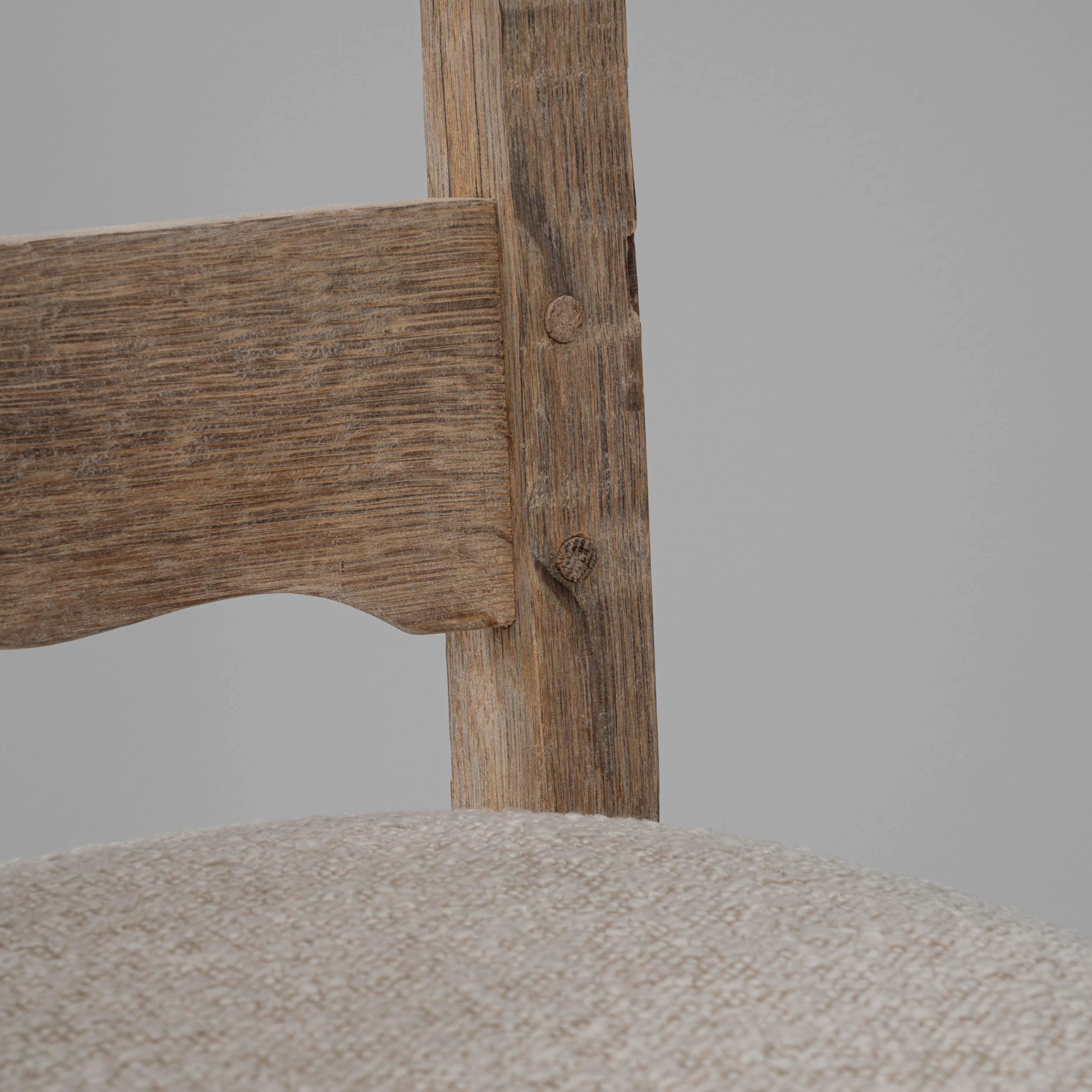 20th Century French Set Of Six Oak Dining Chairs en venta 1