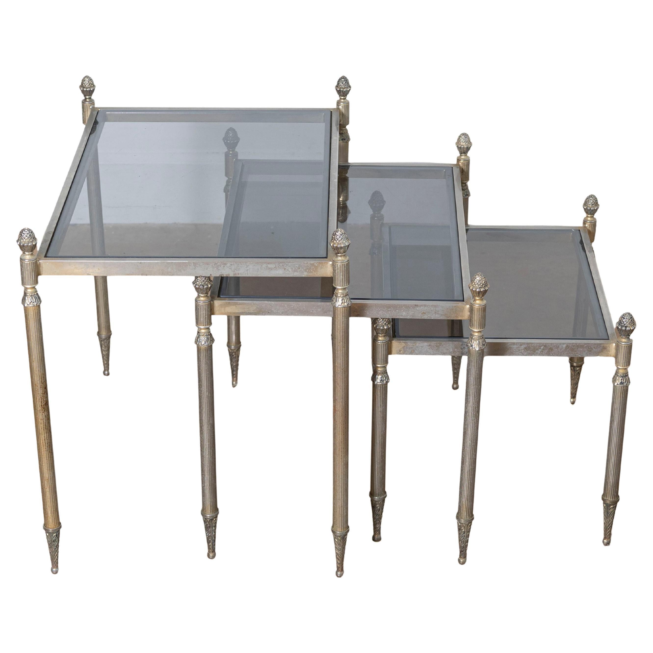 20th Century French Set of Three Nesting Tables