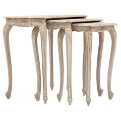 20th Century French Set Of Three Oak Nesting Tables