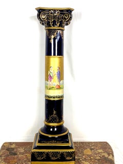 20th Century French Sèvres Porcelain Pedestal