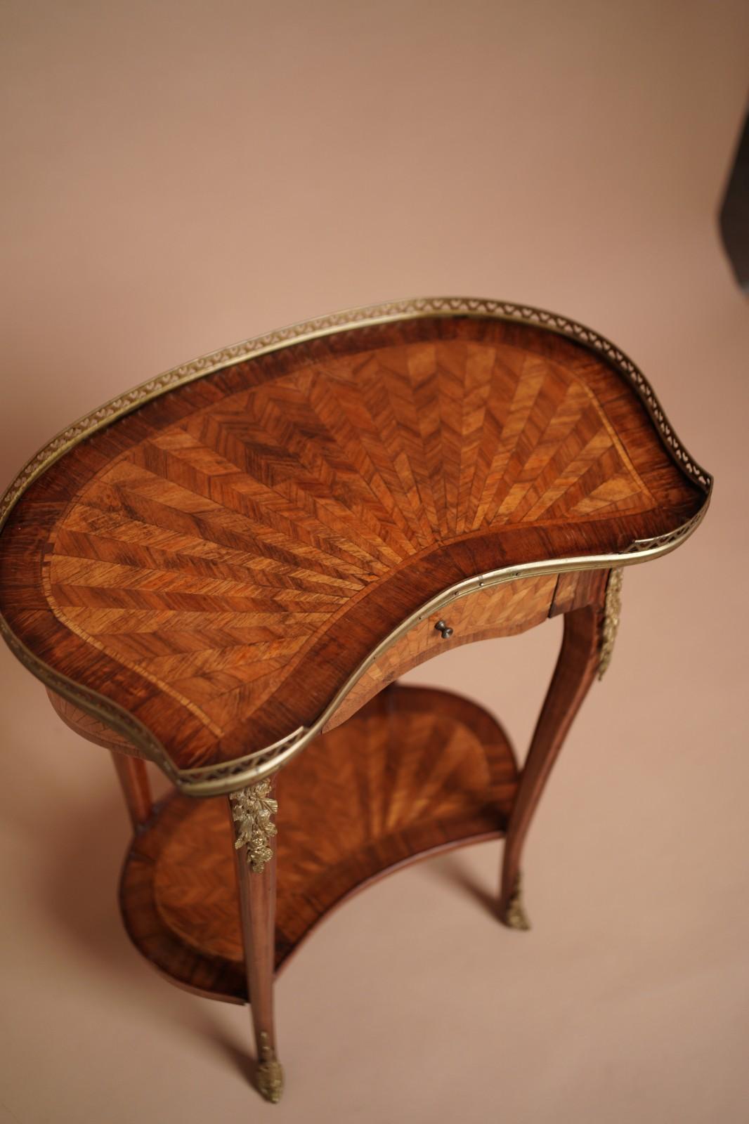 Wood 20th Century French Side Table in Louis XV Style. For Sale