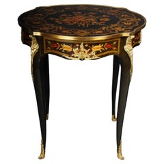 20th Century French side table / salon table, Louis XV, Marquetry