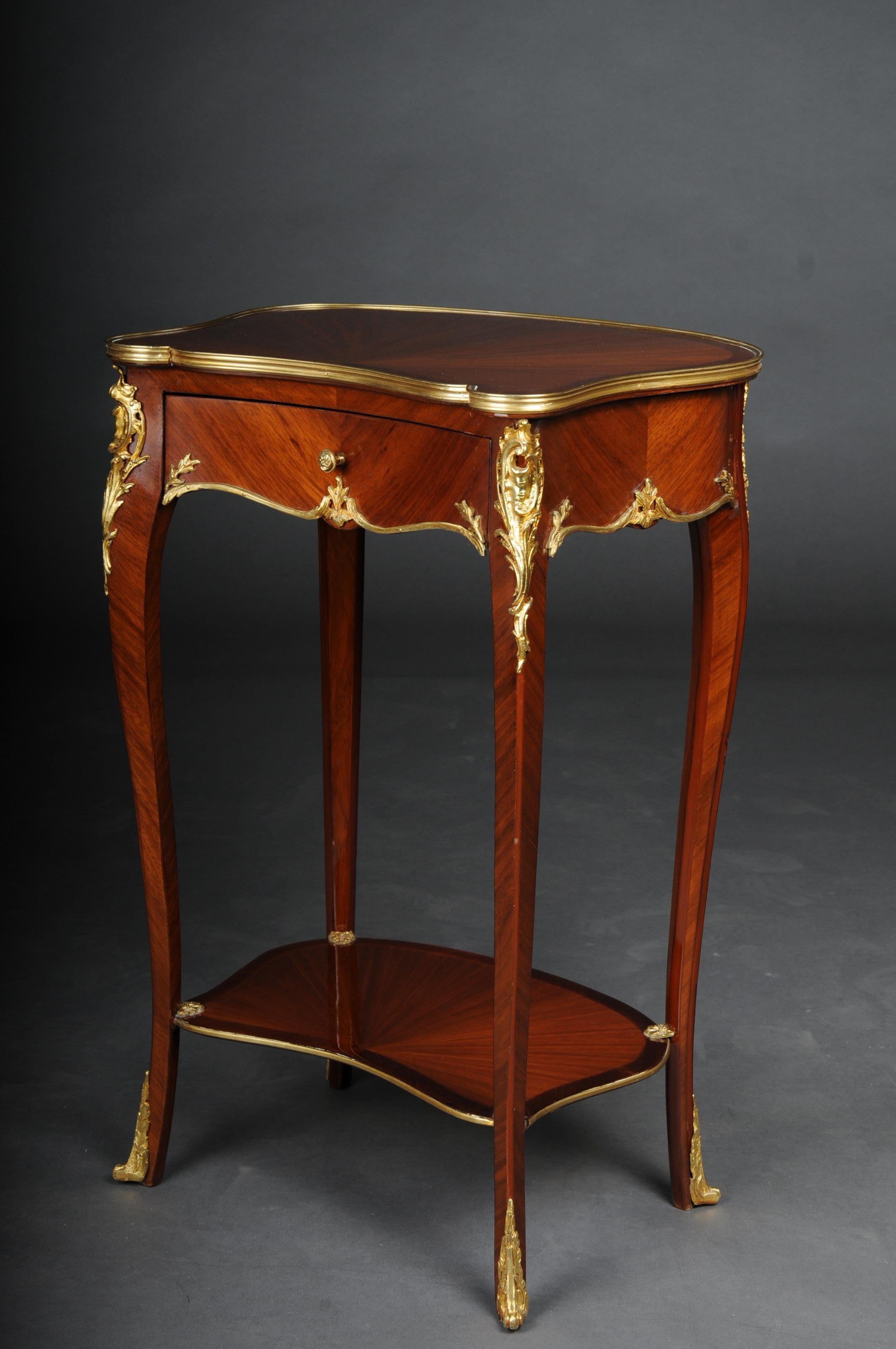 Brass 20th Century French Side Table/Side Table/Hallway Table, Louis XV For Sale