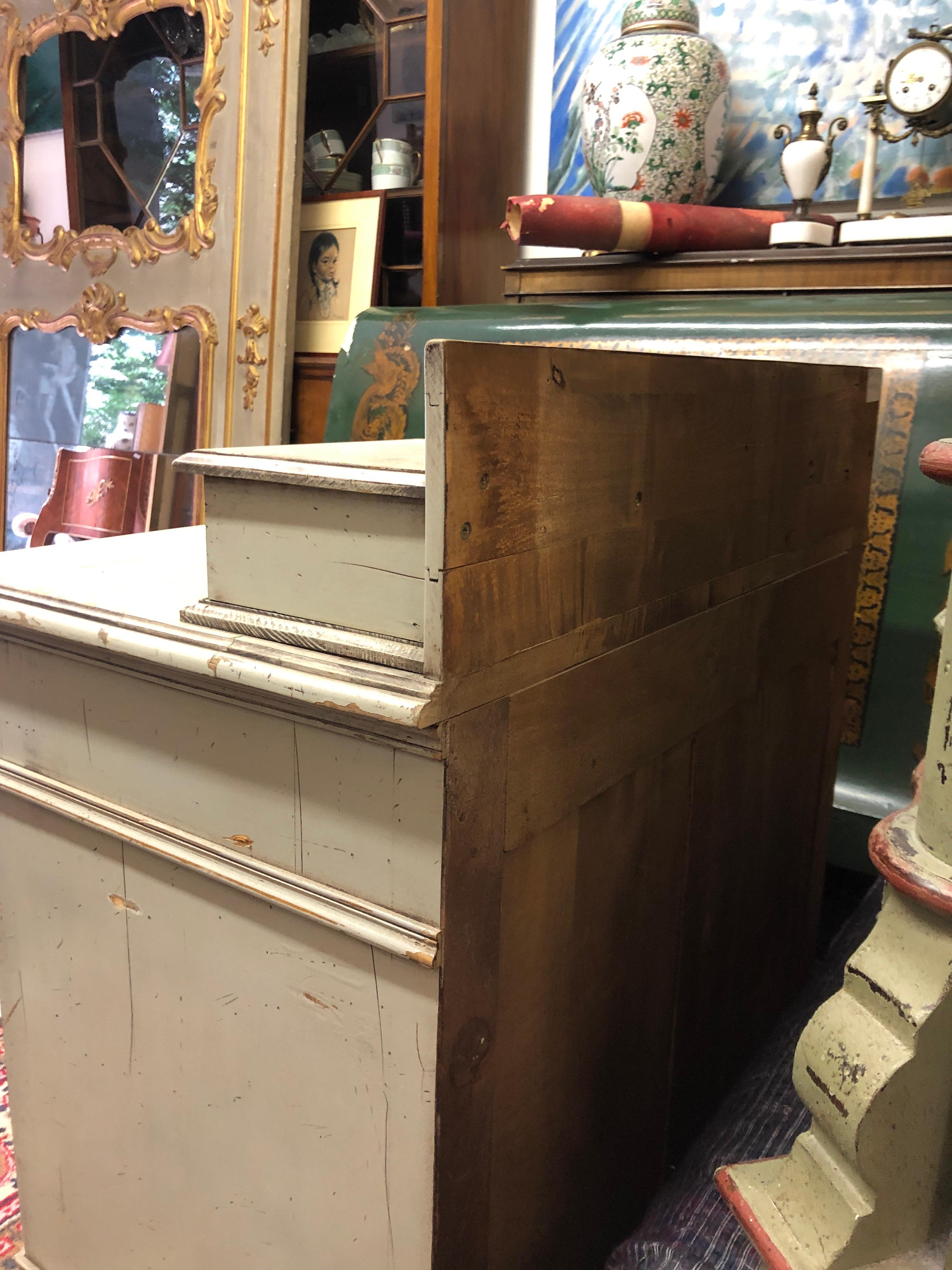 20th Century French Sideboard in Hand Painted Light Water Green Wood In Good Condition In Sofia, BG
