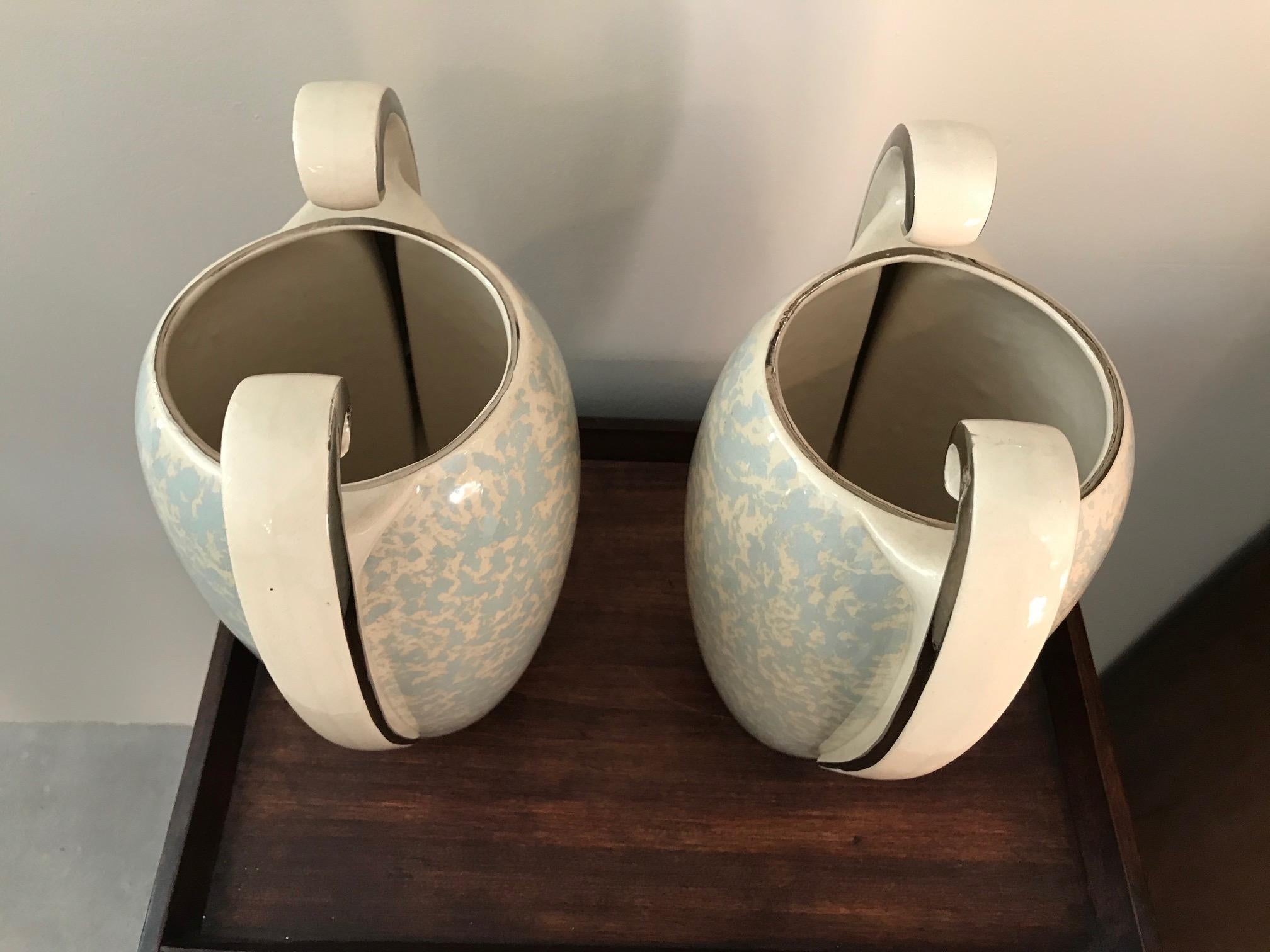 Mid-20th Century 20th Century French Signed Ceramic Pairs of Vases, 1930s
