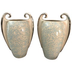 20th Century French Signed Ceramic Pairs of Vases, 1930s