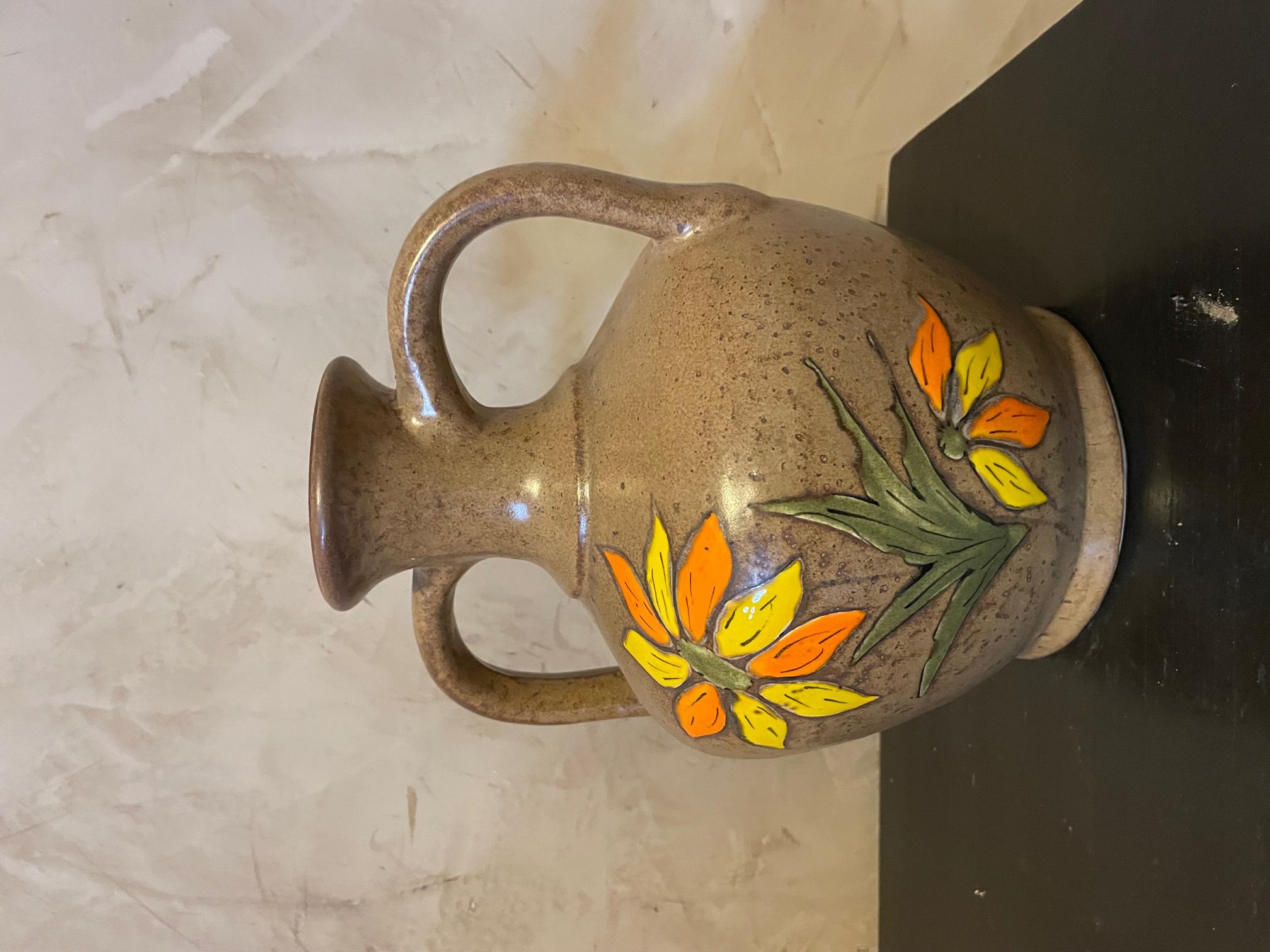20th century French Signed Ceramic Vase 4