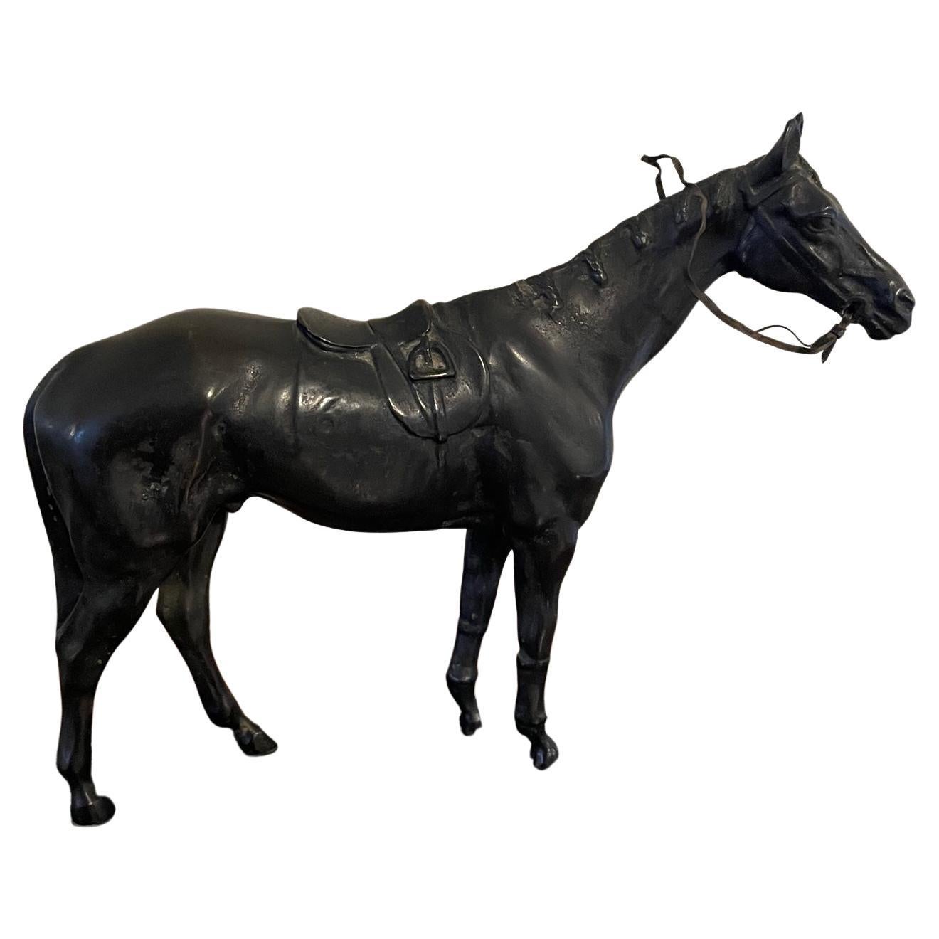 20th Century French Signed Gaston D'illiers Bronze Horse, 1920s