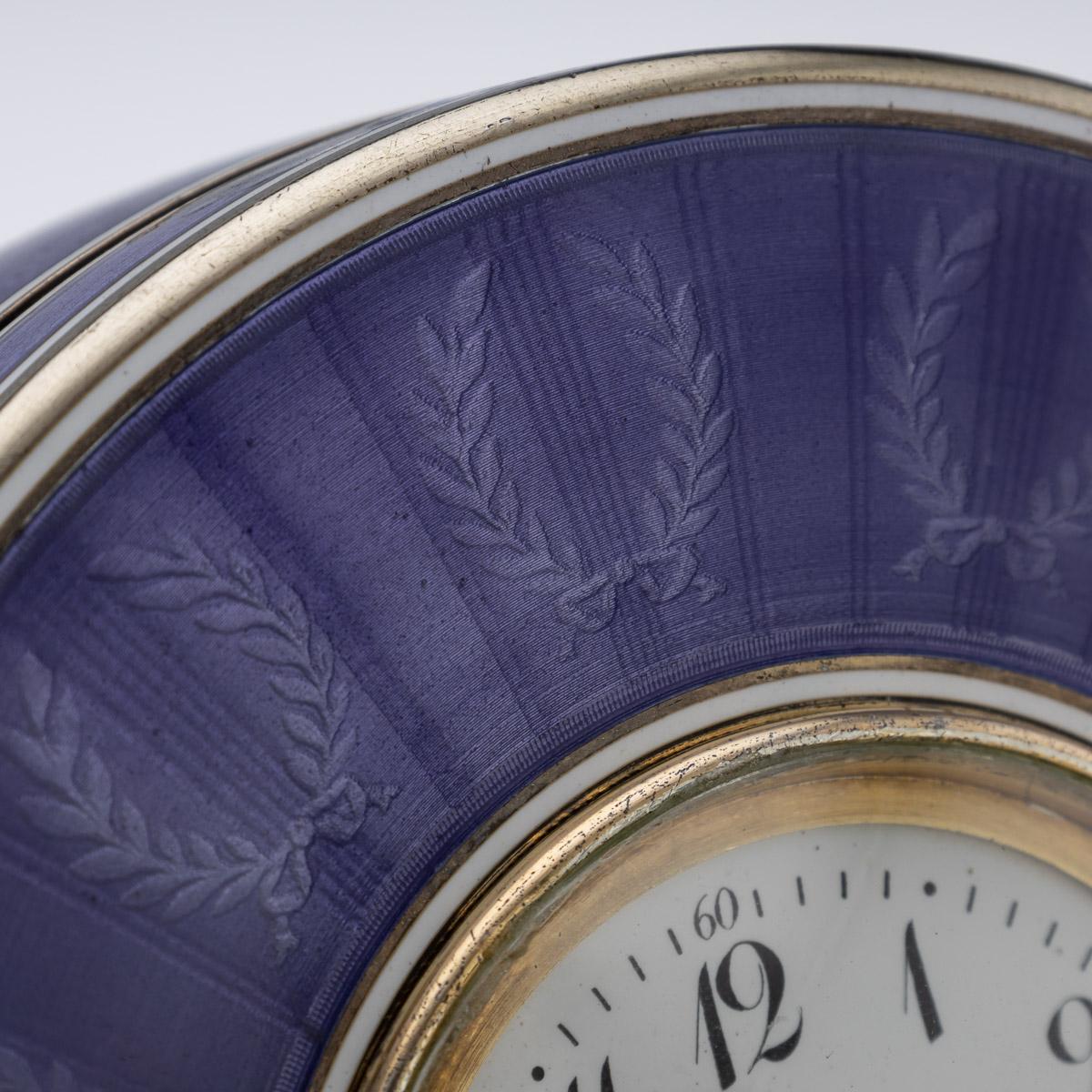 20th Century French Silver-Gilt & Enamel Box with Clock, Tiffany & Co, c.1900 7