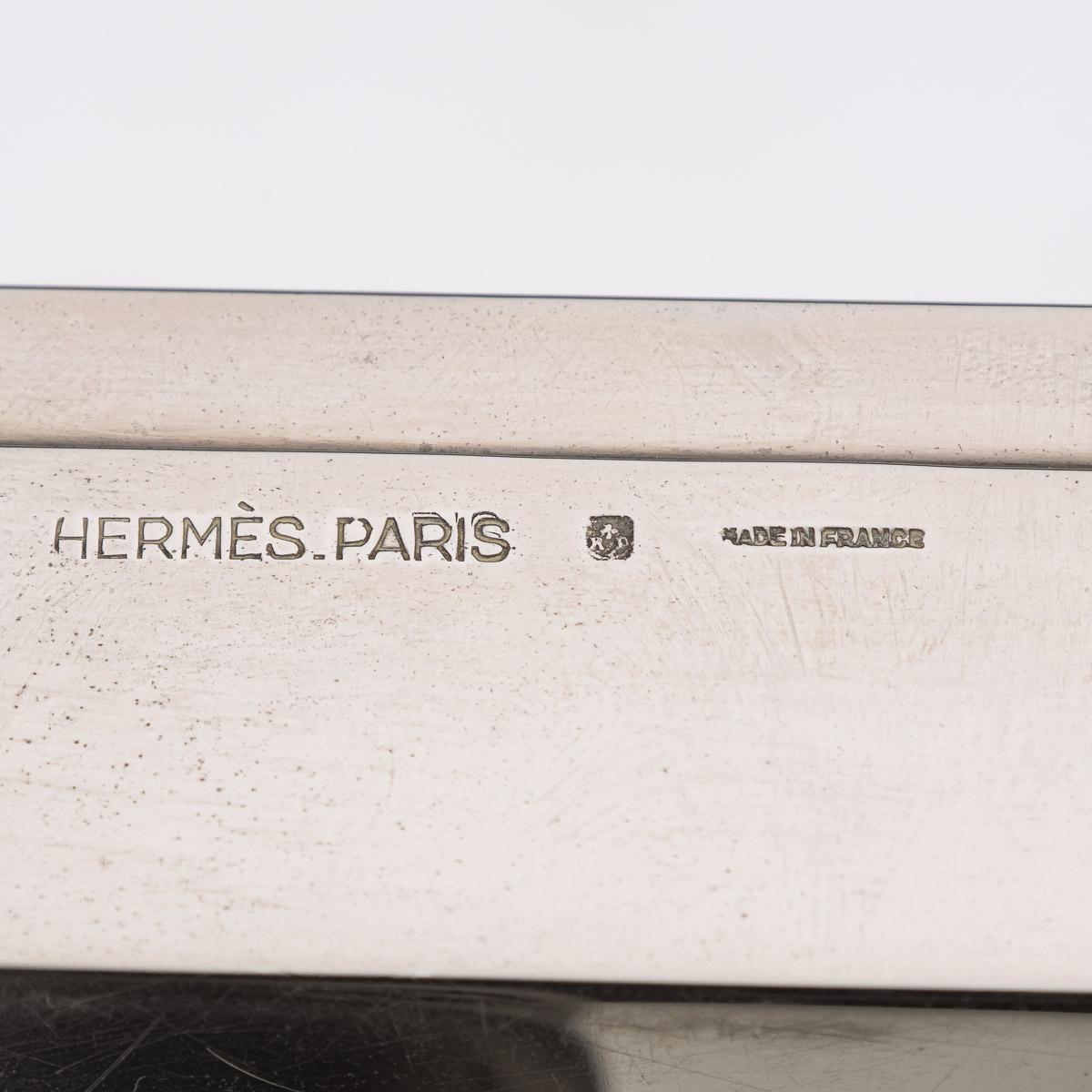 20th Century French Silver & Gold Plated Cigar Box, Hermes, c.1960 8