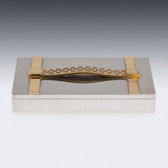20th Century French Silver & Gold Plated Cigar Box, Hermes, c.1960