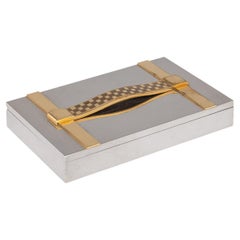20th Century French Silver & Gold Plated Cigar Box, Hermes, c.1960