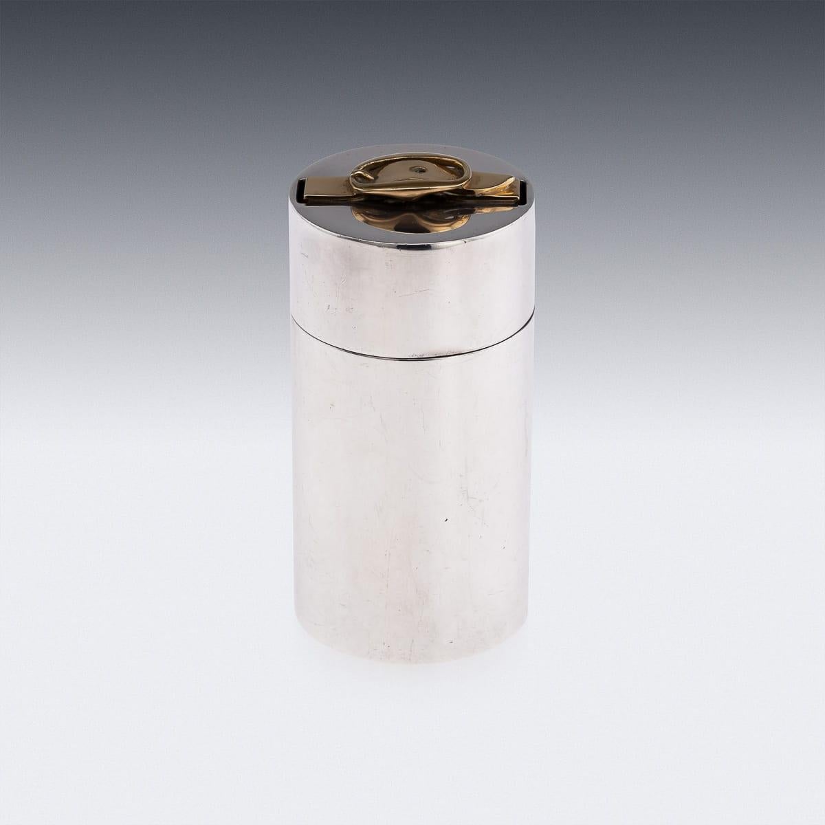 Altro Accendino da tavolo francese del XX secolo in argento e dorato di Hermès, Parigi, 1960 ca. in vendita