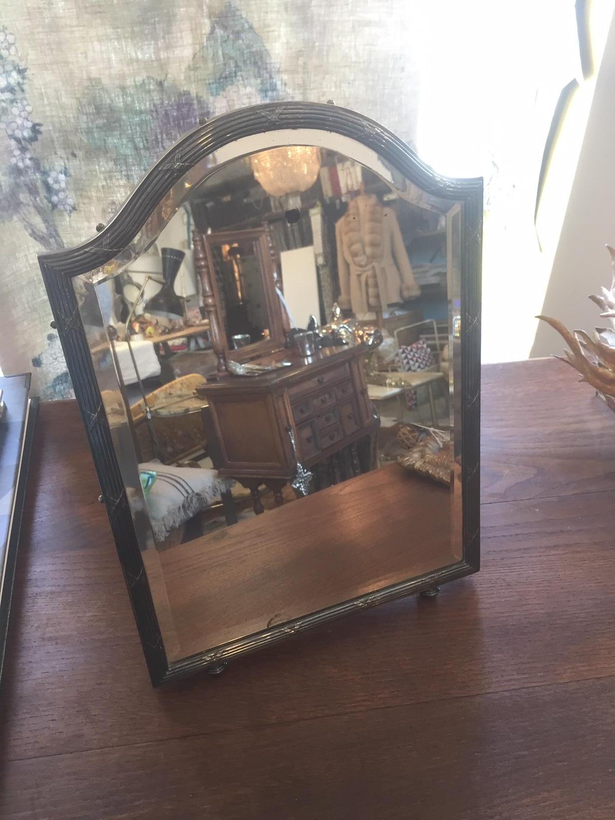 20th Century French Silver Plate Table Mirror, 1900s 1
