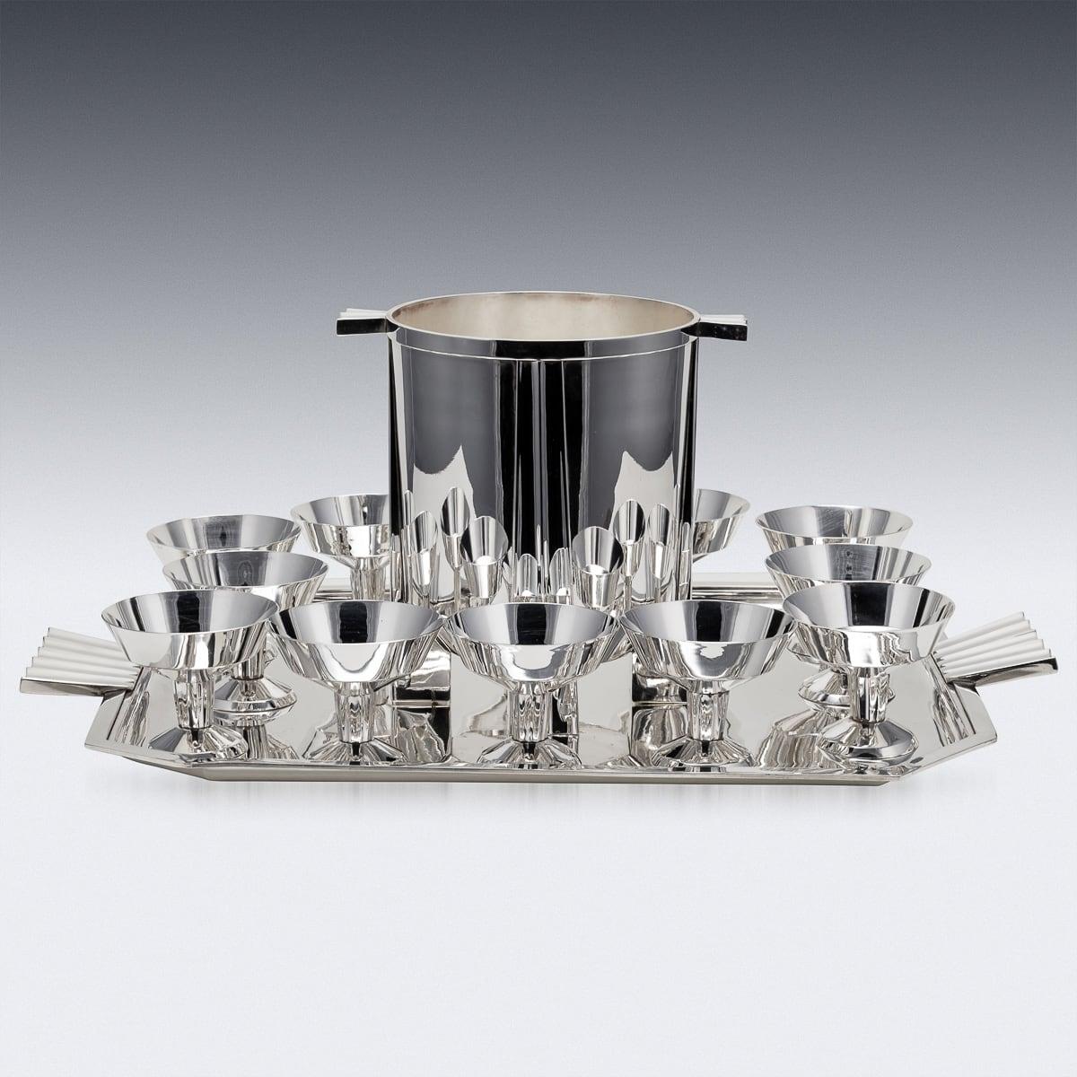 Other 20th Century French Silver Plated Art Deco Cocktail Set c.1930 For Sale