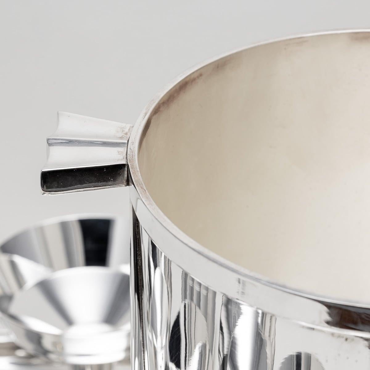 20th Century French Silver Plated Art Deco Cocktail Set c.1930 For Sale 4