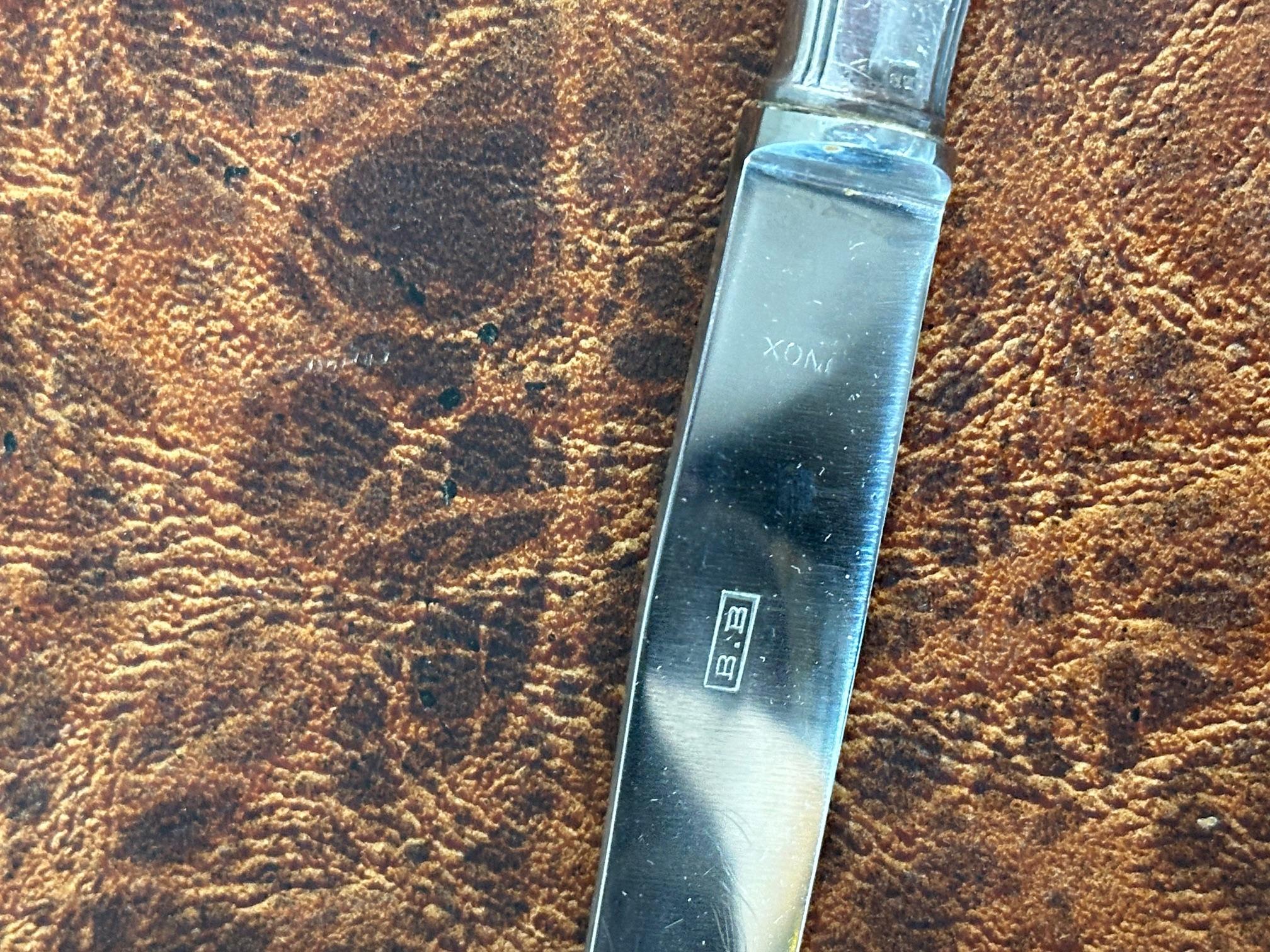 20th century French Silver plated Box Knives, 1950s For Sale 1