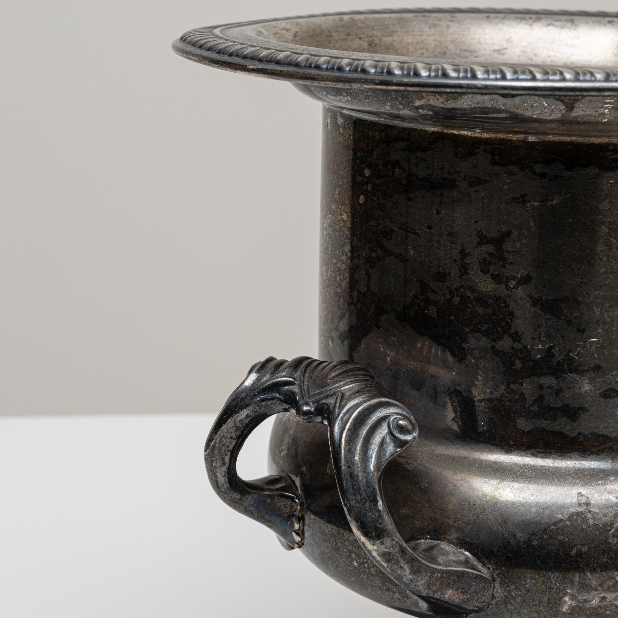 20th Century French Silver Plated Champagne Bucket For Sale 7