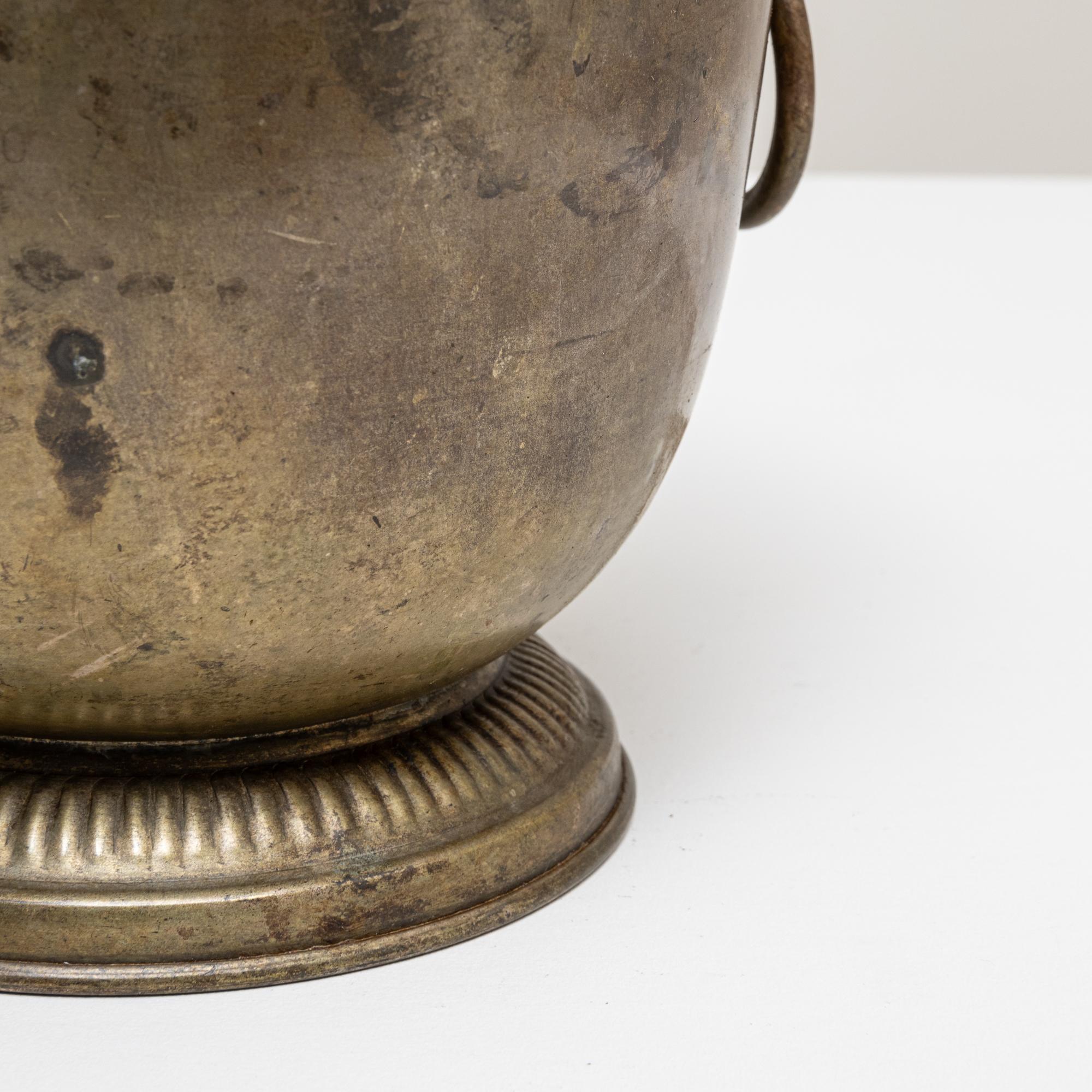 Seau à champagne en métal argenté français du 20e siècle en vente 5