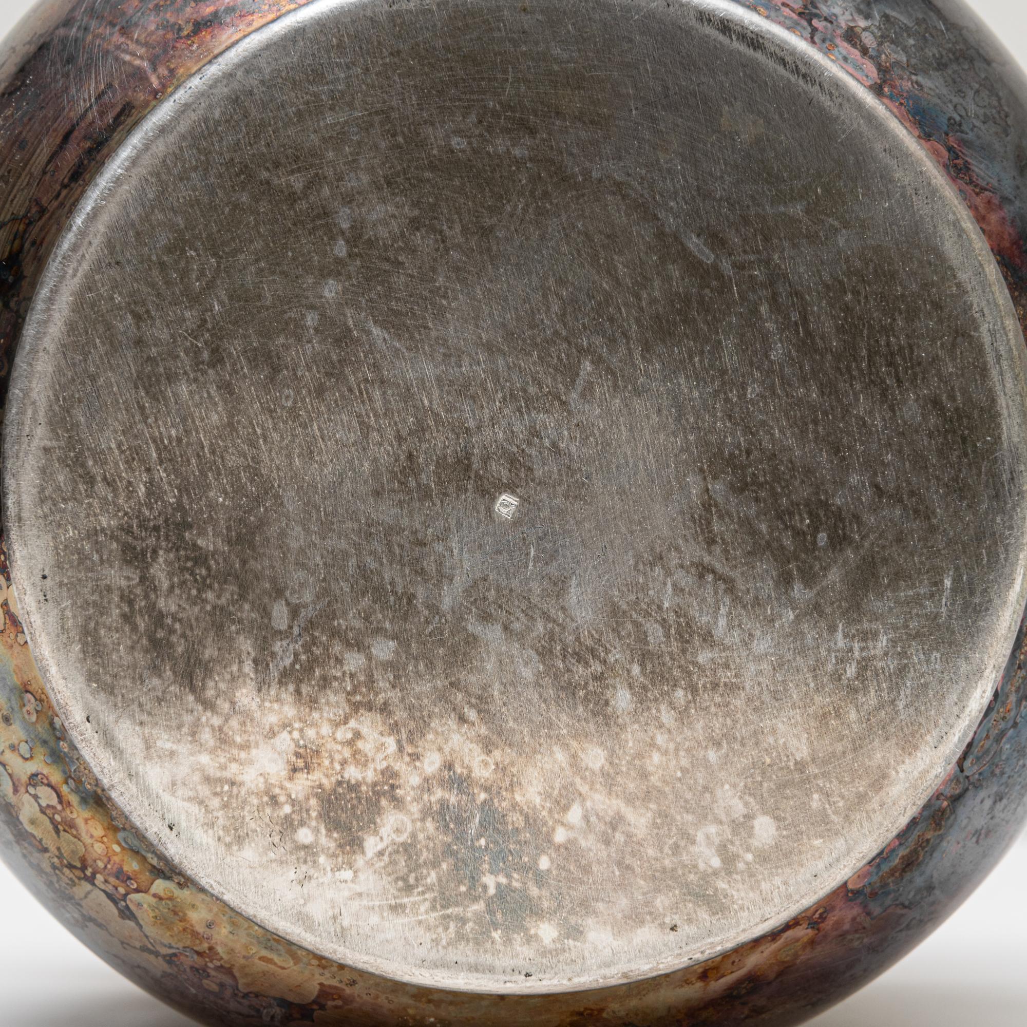 Seau à champagne en métal argenté français du 20e siècle en vente 6