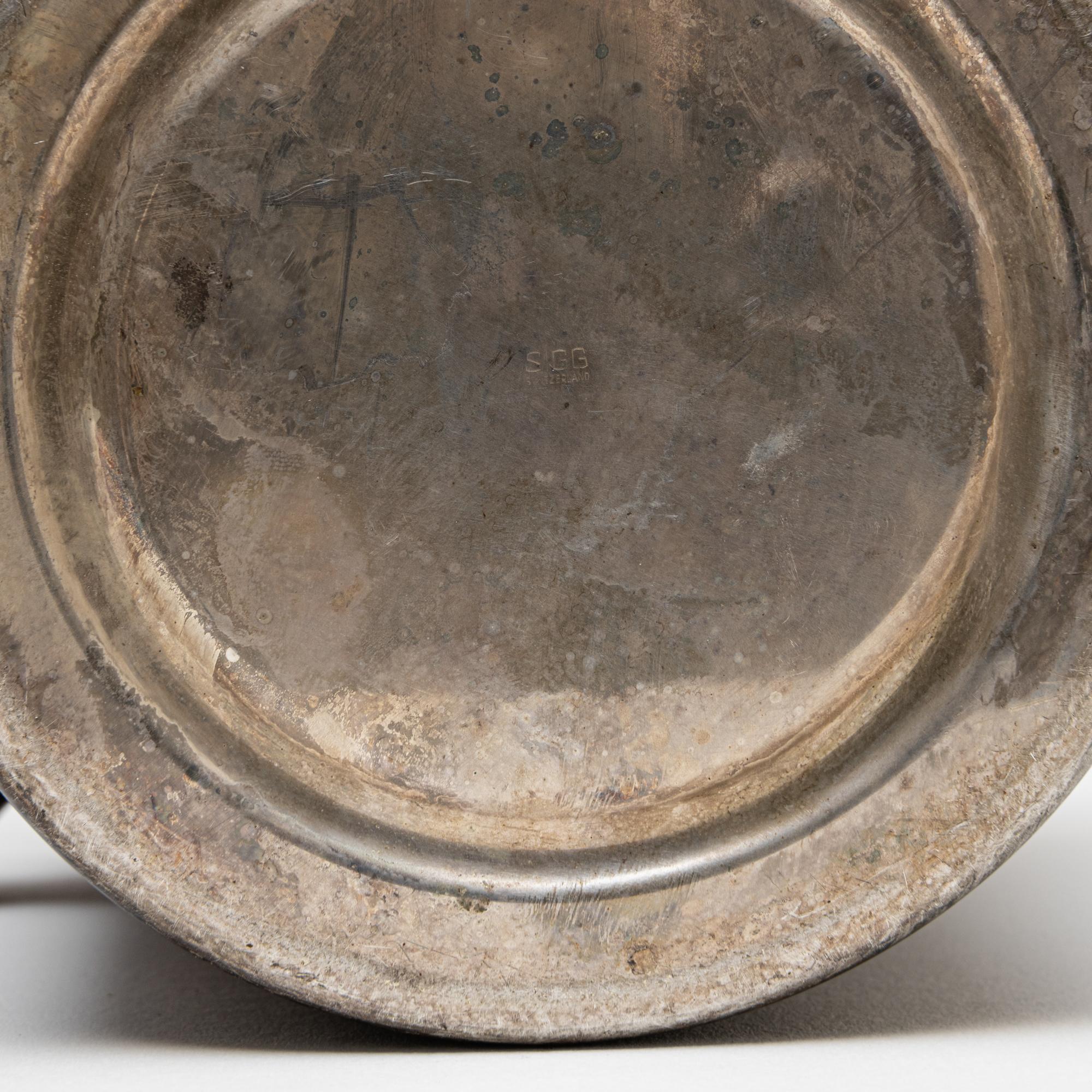 Seau à champagne en métal argenté français du 20e siècle en vente 6