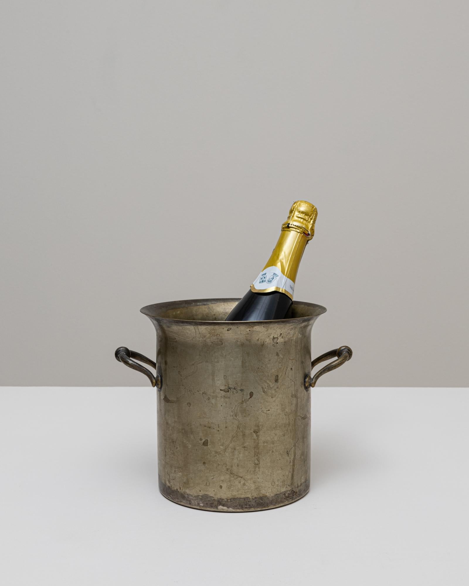 Français Seau à champagne en métal argenté français du 20e siècle en vente