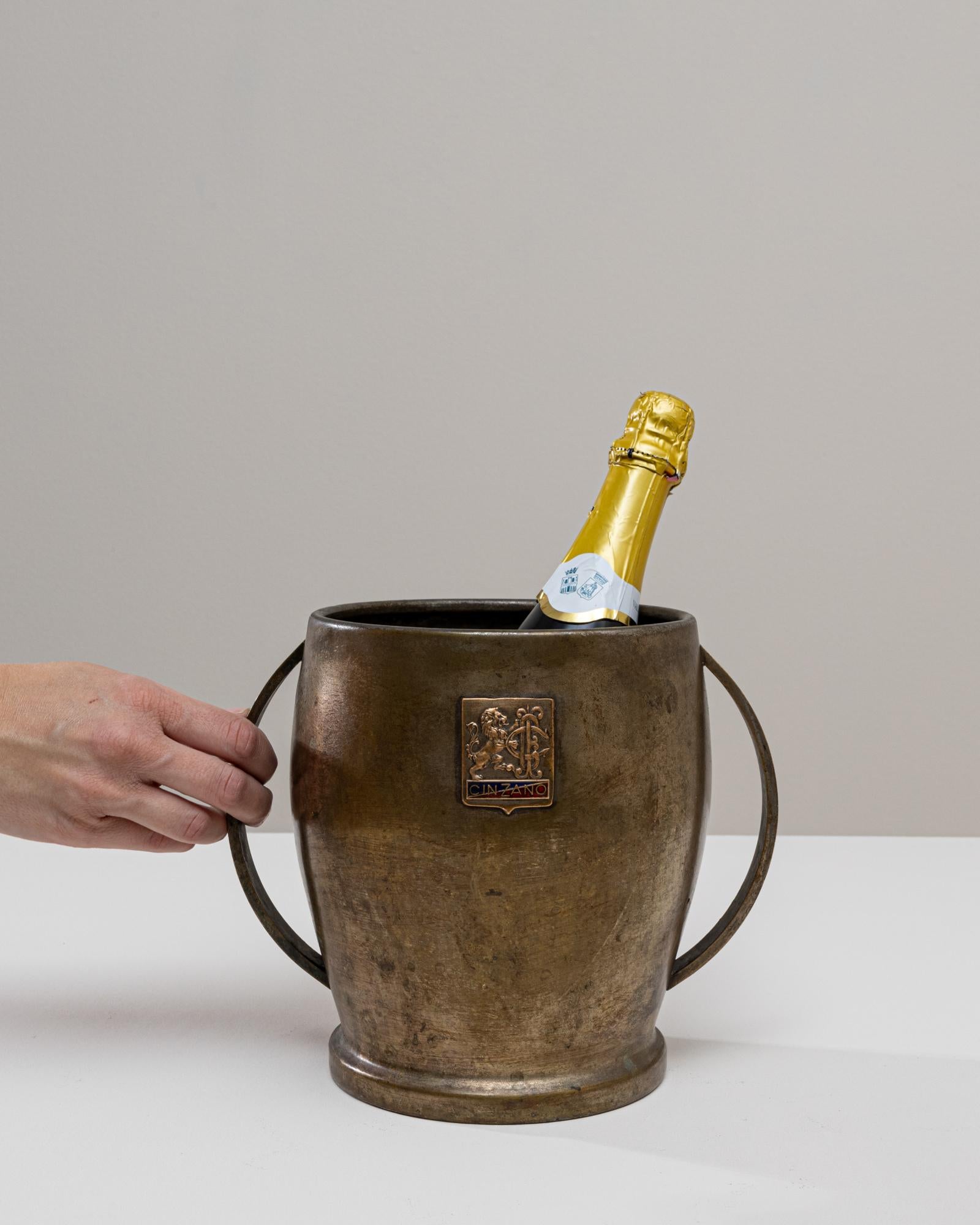 Seau à champagne en métal argenté français du 20e siècle Bon état - En vente à High Point, NC