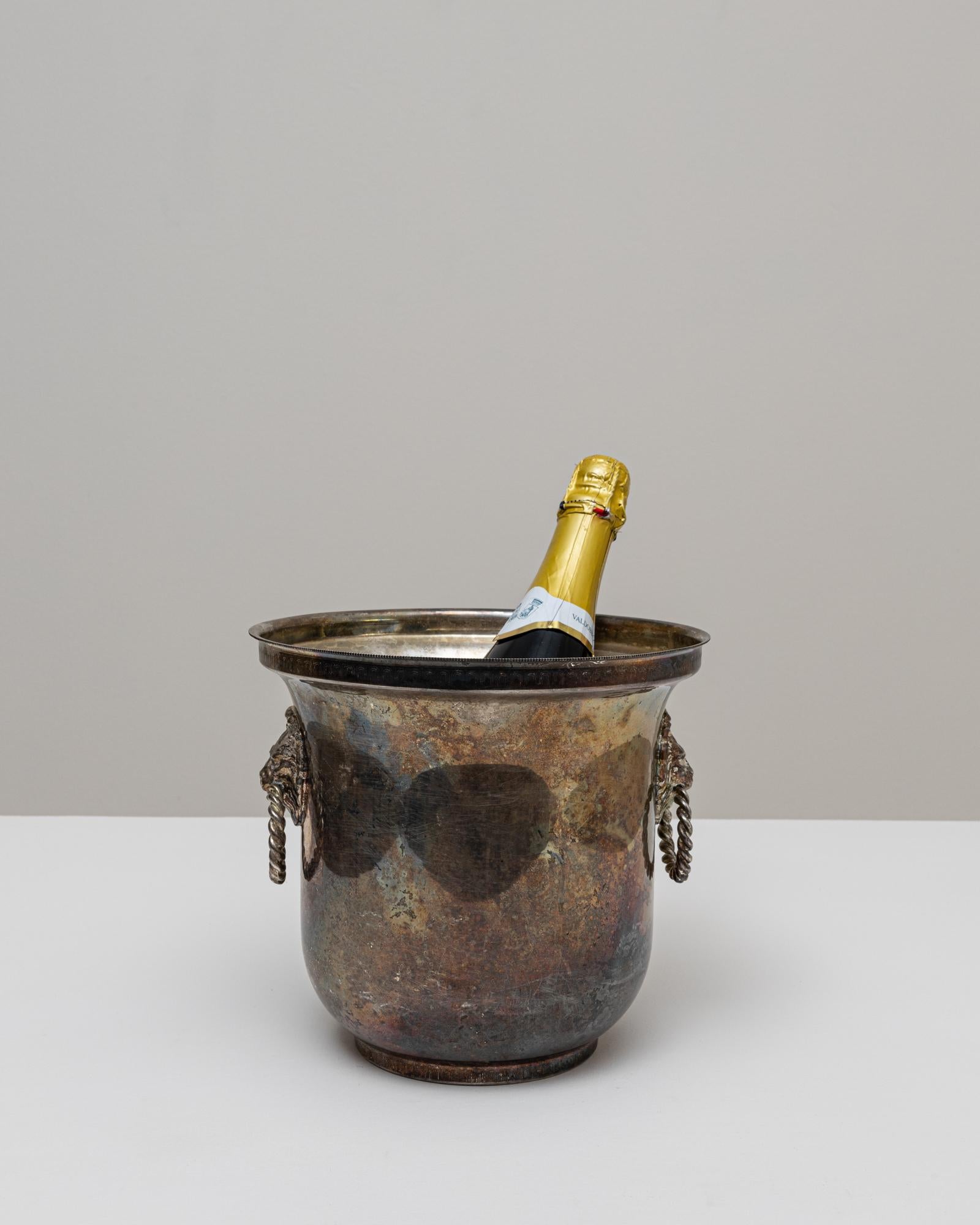 20ième siècle Seau à champagne en métal argenté français du 20e siècle en vente