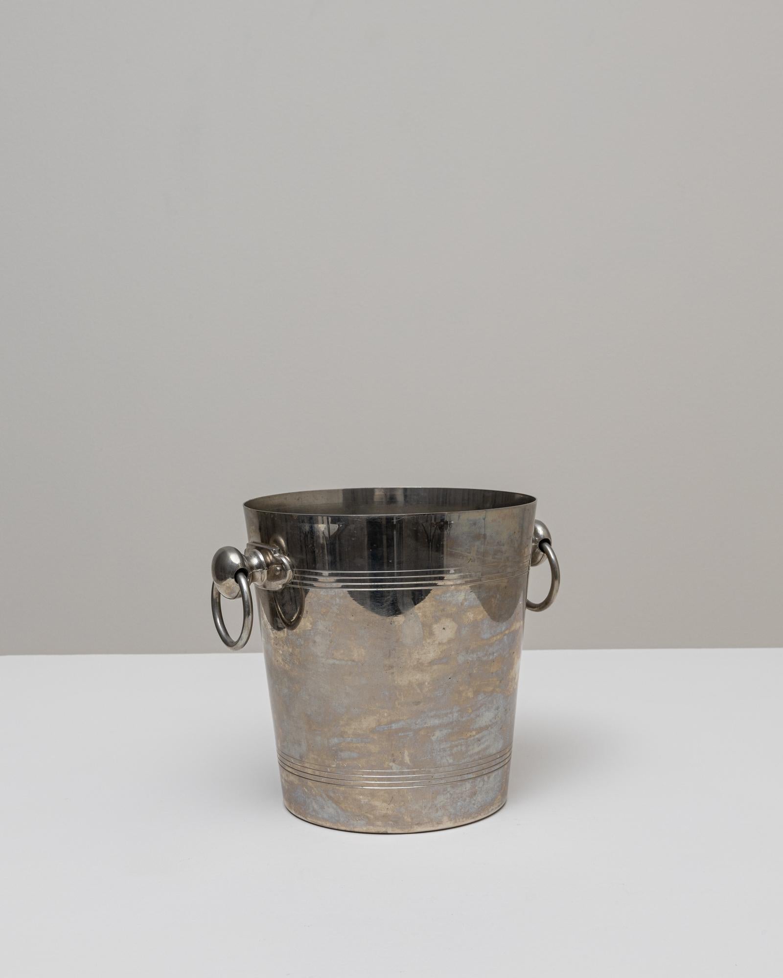 20ième siècle Seau à champagne en métal argenté français du 20e siècle en vente