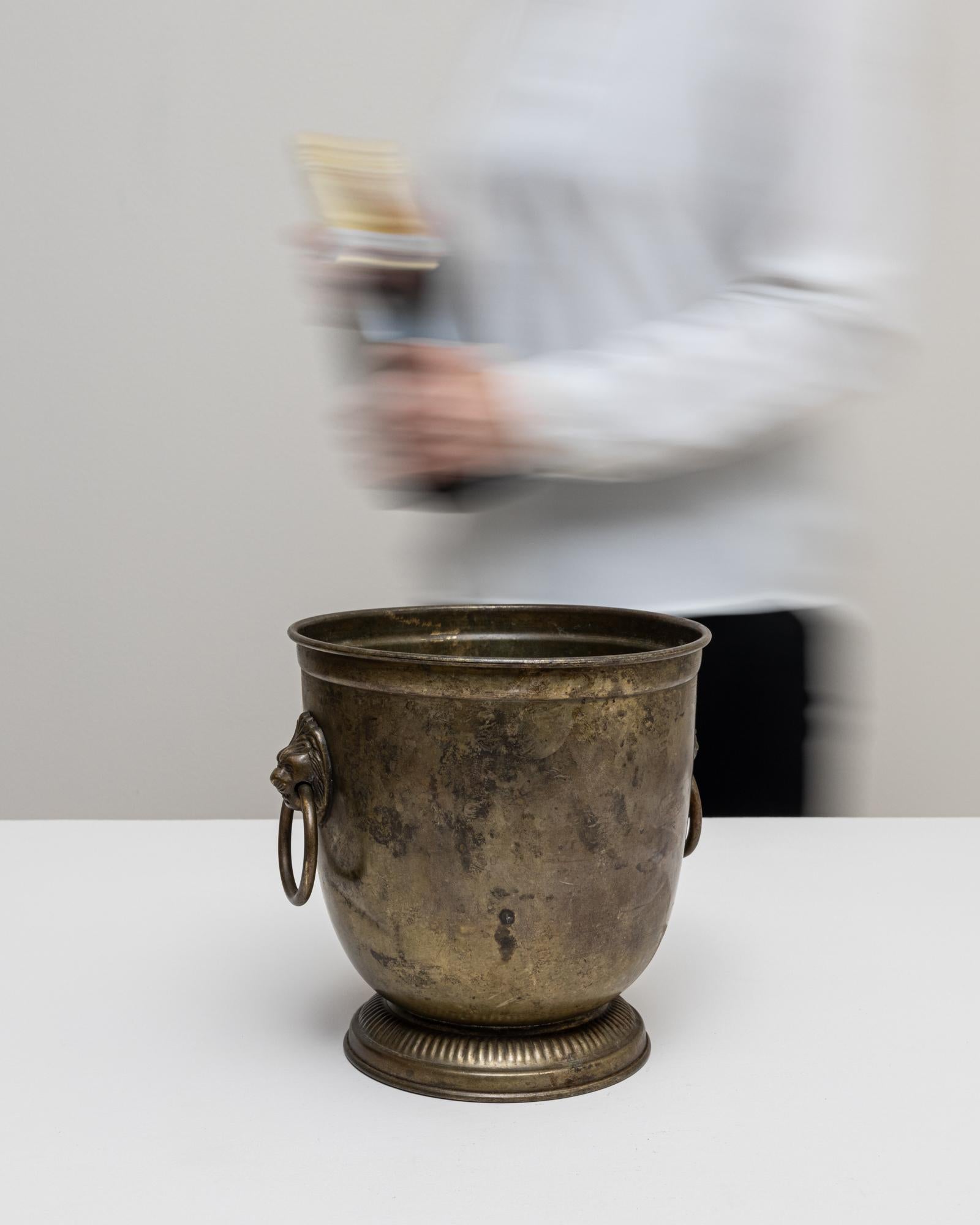 Plaqué argent Seau à champagne en métal argenté français du 20e siècle en vente